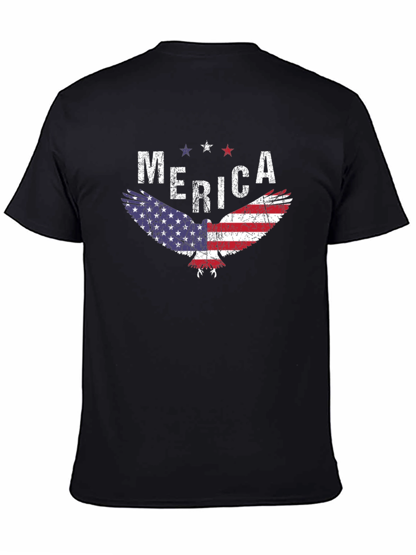 Black Patriotic Eagle 'Merica Graphic Tee view 4