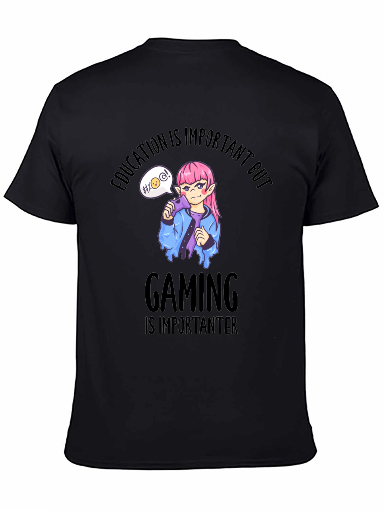 Black Gaming is Importanter T-Shirt view 4