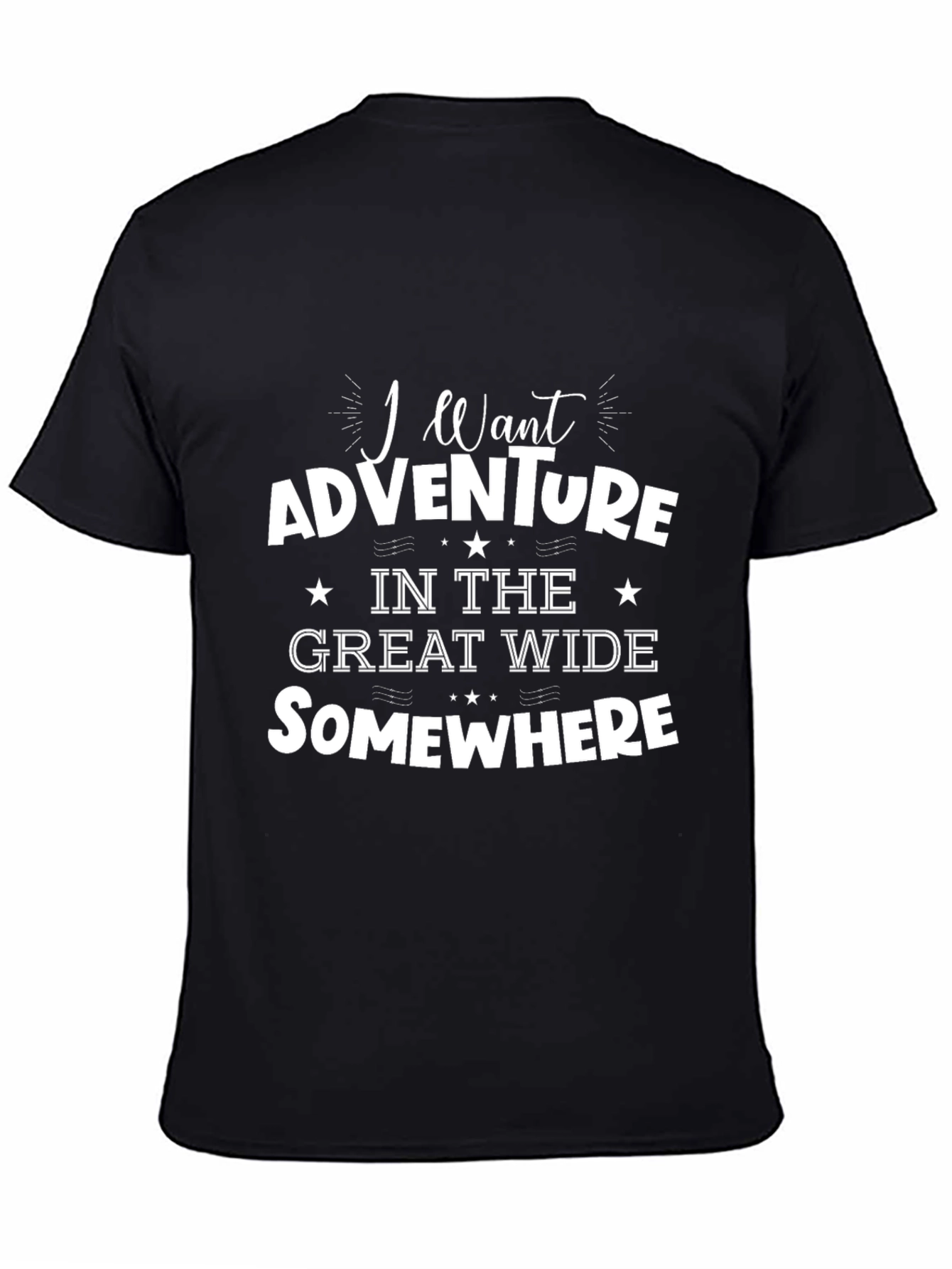 Black Adventure Seeker Black Graphic Tee view 4