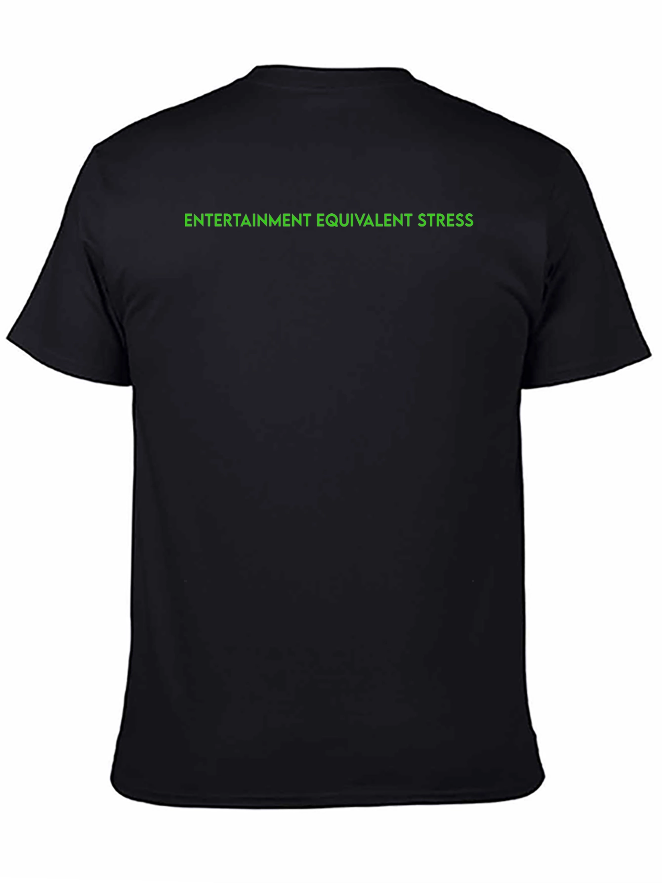 Black Entertainment Equivalent Stress Black T-Shirt view 4