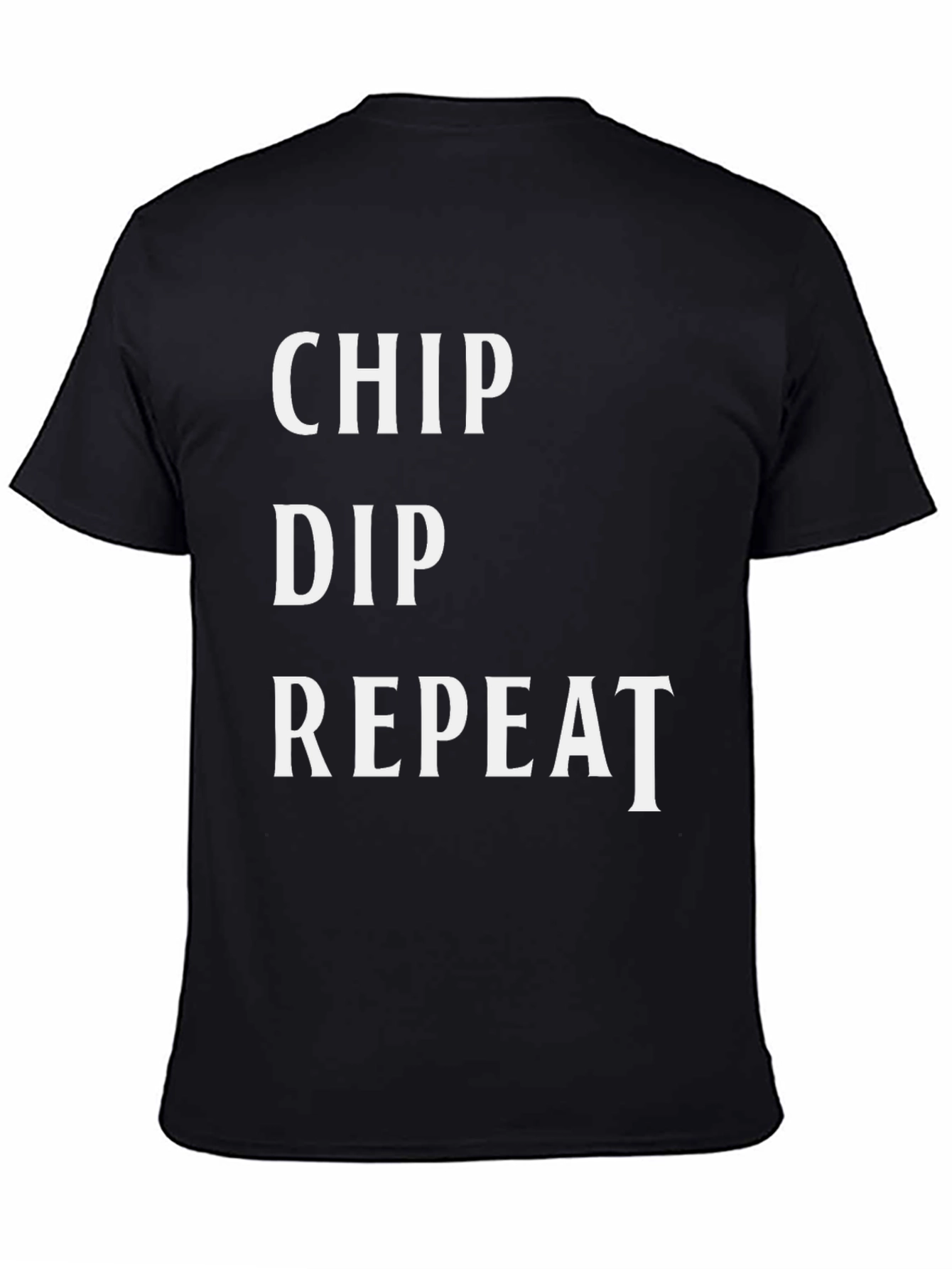 Black Chip Dip Repeat Black Graphic T-Shirt view 4