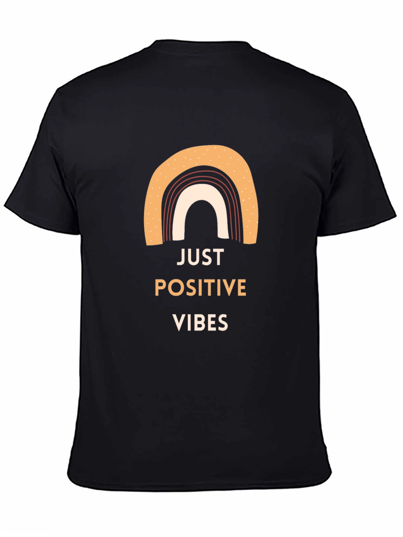 Black Just Positive Vibes T-Shirt | Casual Wear view 4