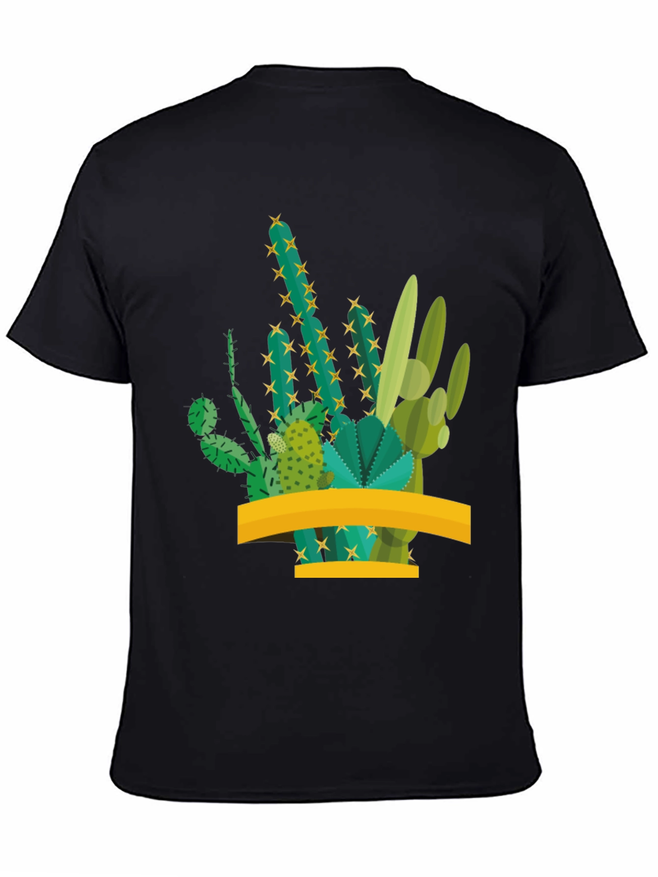 Black Cactus Graphic Tee - Trendy Desert Style view 4