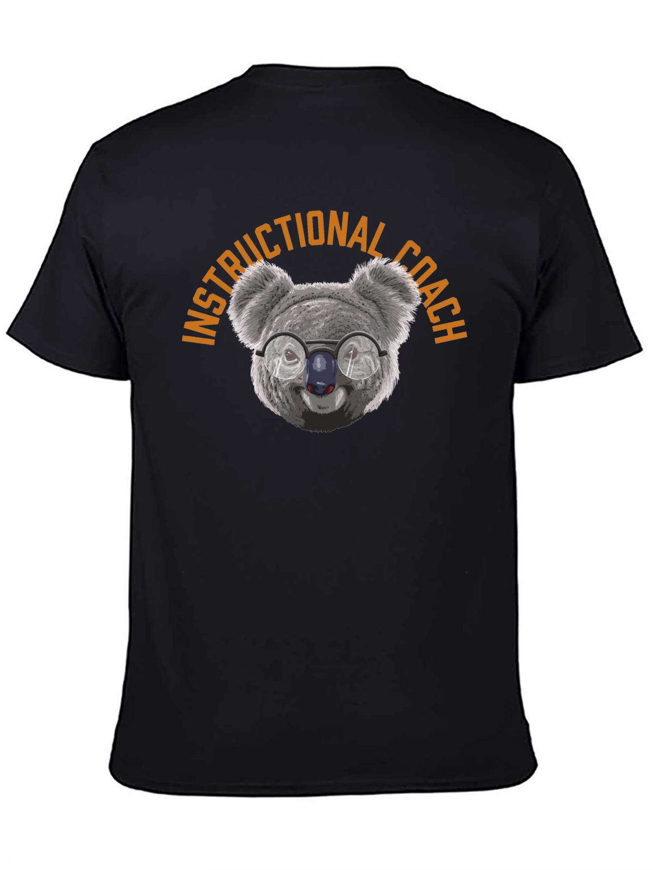 Black Instructional Coach Koala T-Shirt view 4