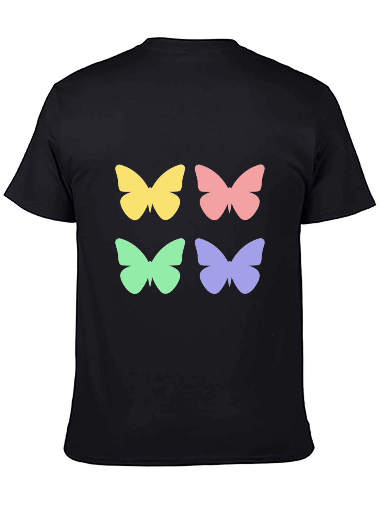 Black Butterfly Graphic Tee - Stylish Casual Wear view 4
