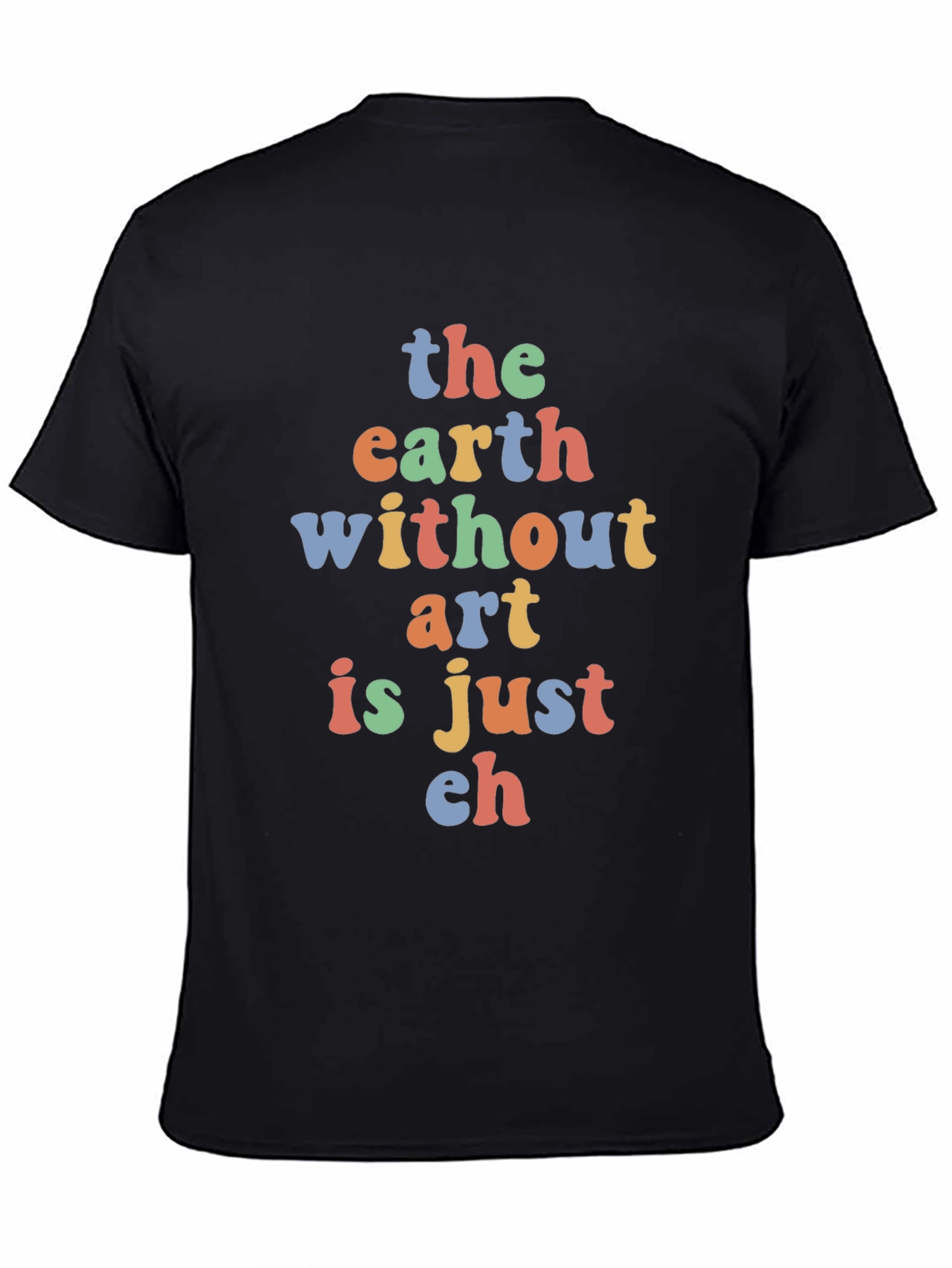 Black Art Lover's T-Shirt: "The Earth Without Art is Just Eh" view 4