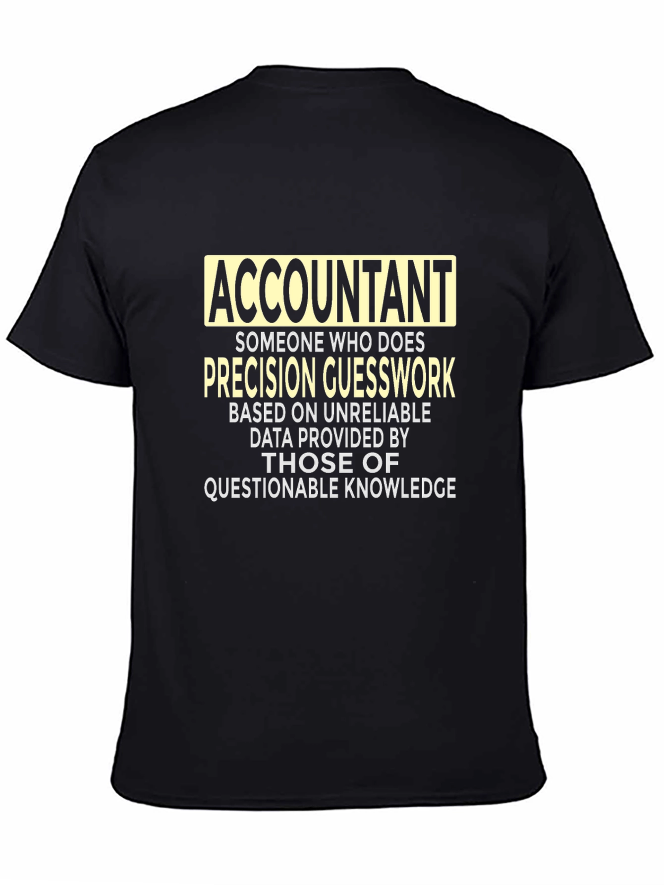 Black Accountant Precision Guesswork Graphic Tee - Black view 4