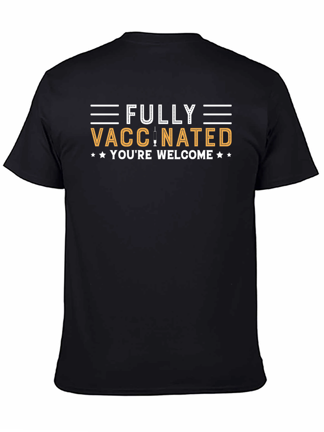 Black Fully Vaccinated Graphic Tee view 4