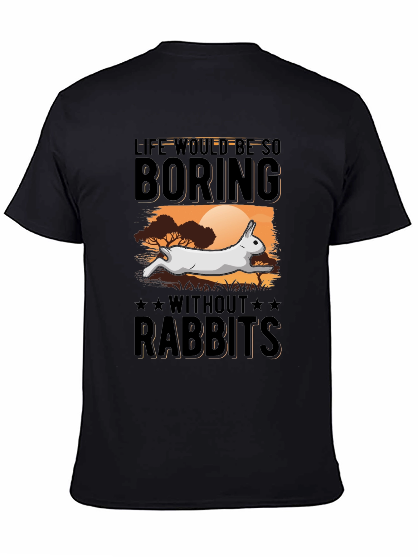 Black Life Without Rabbits T-Shirt view 4