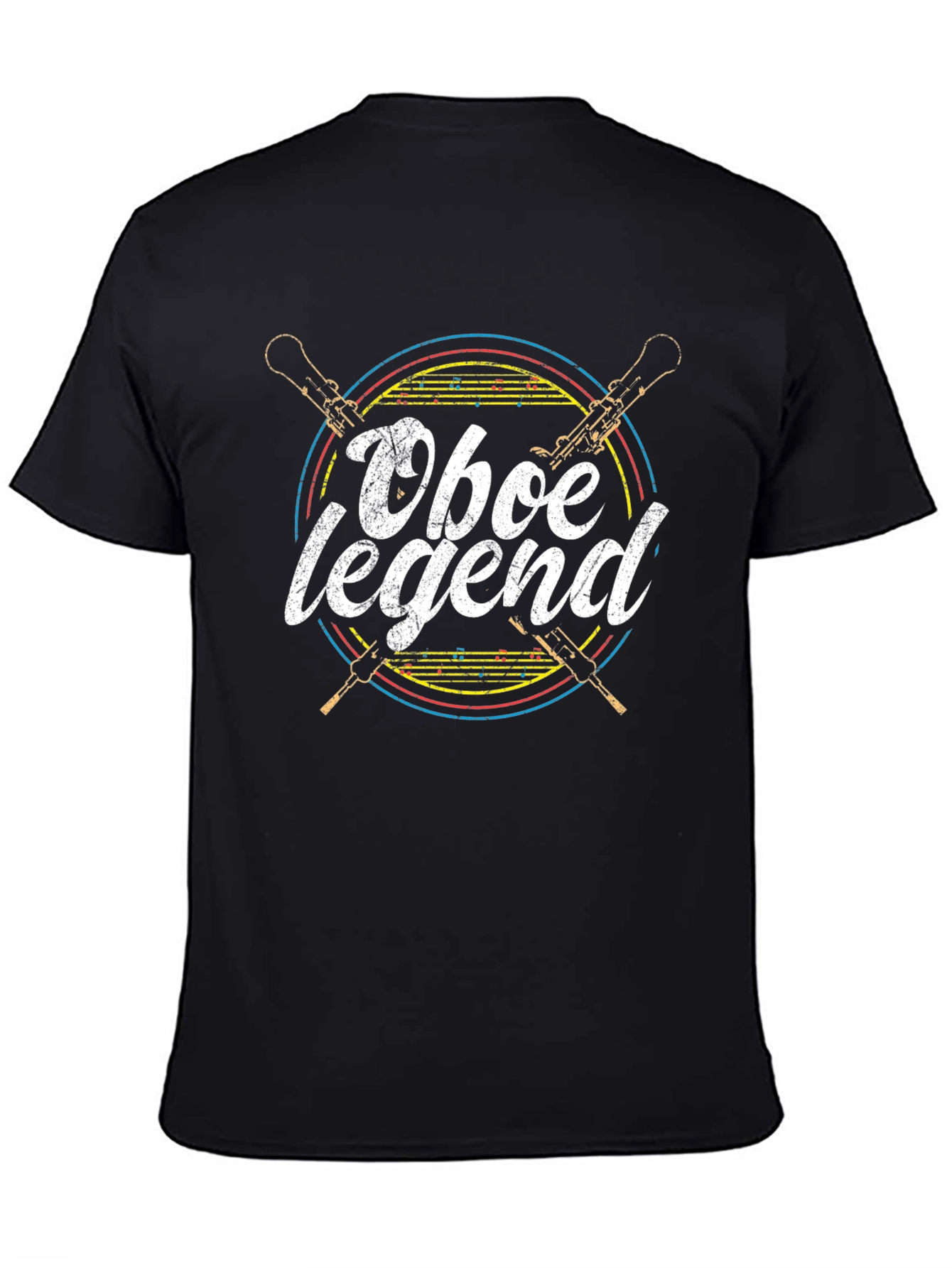 Black Oboe Legend Graphic Tee - Musician's T-Shirt view 4