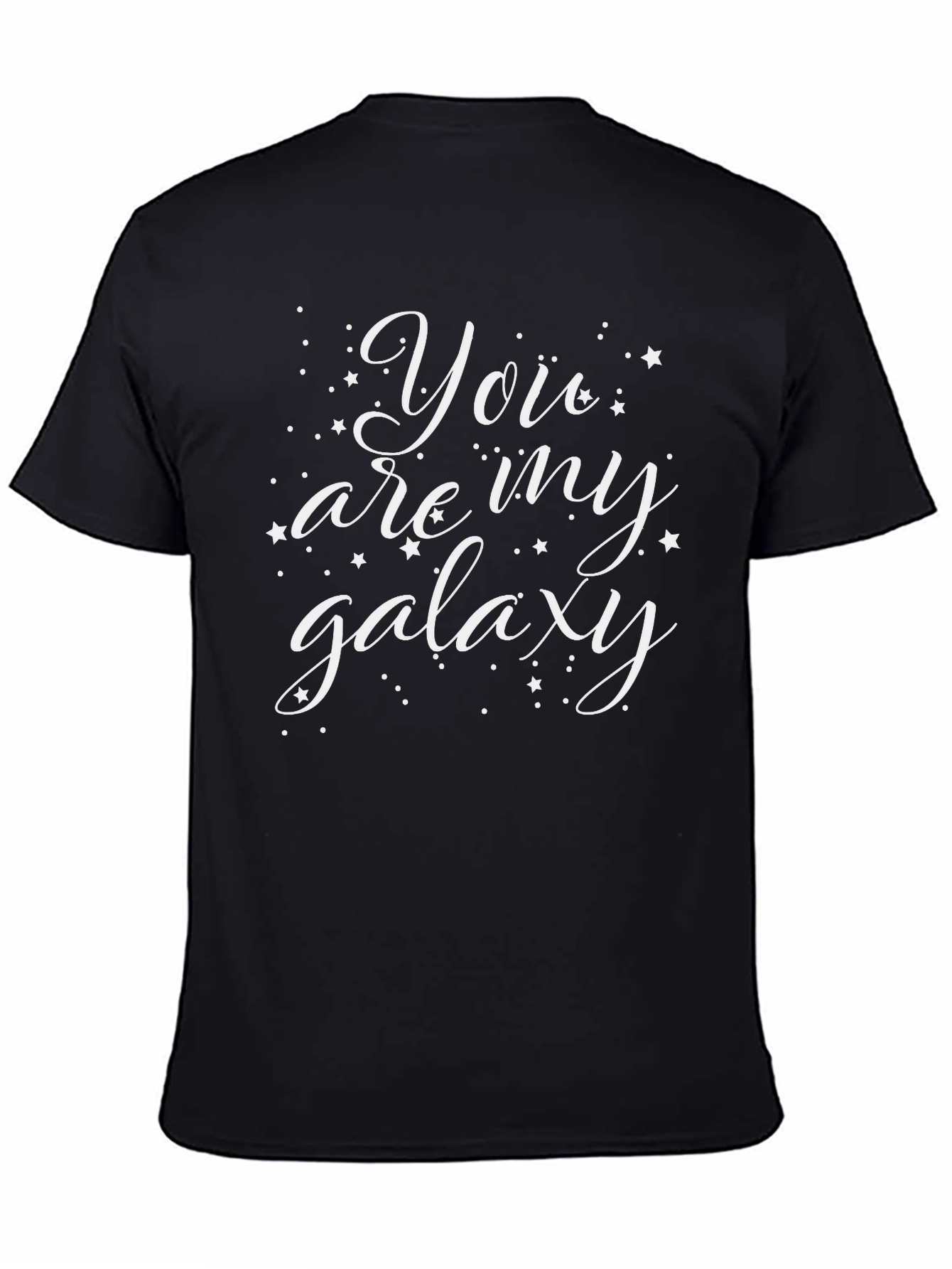 You Are My Galaxy Graphic Tee - Black Cotton T-Shirt - 4
