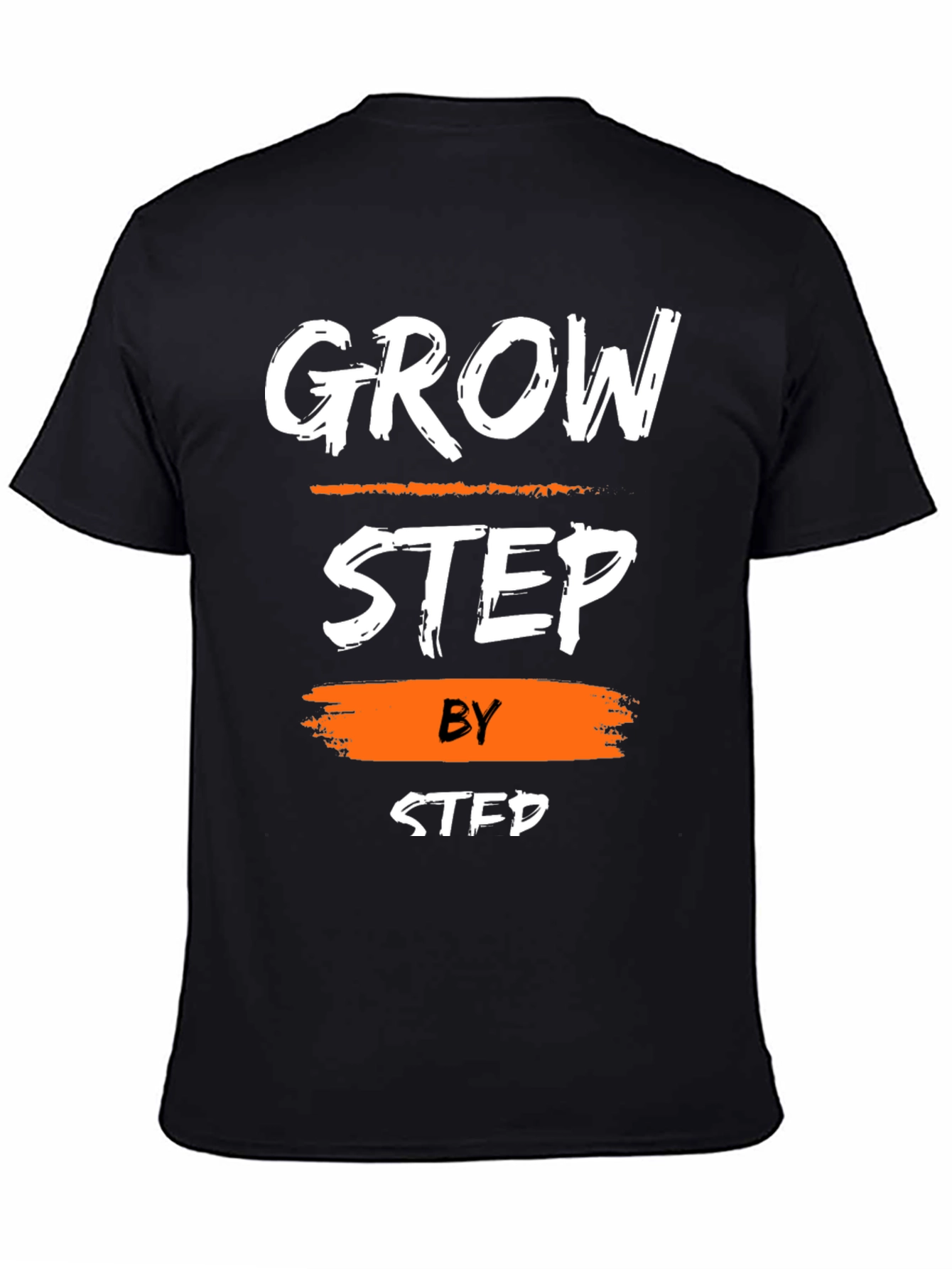 Black Grow Step By Step Black T-Shirt view 4