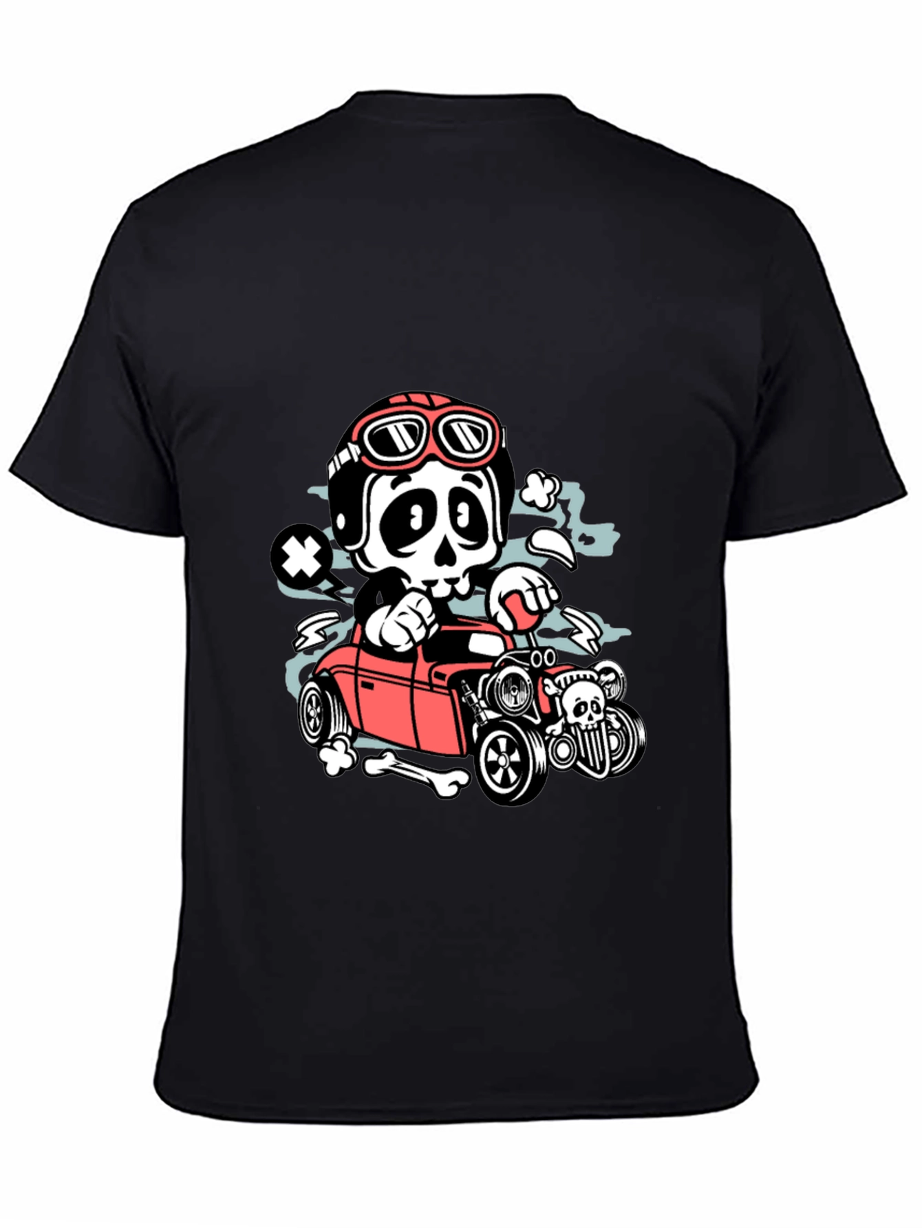 Skull Hot Rod T-Shirt - Rocker Style - 4