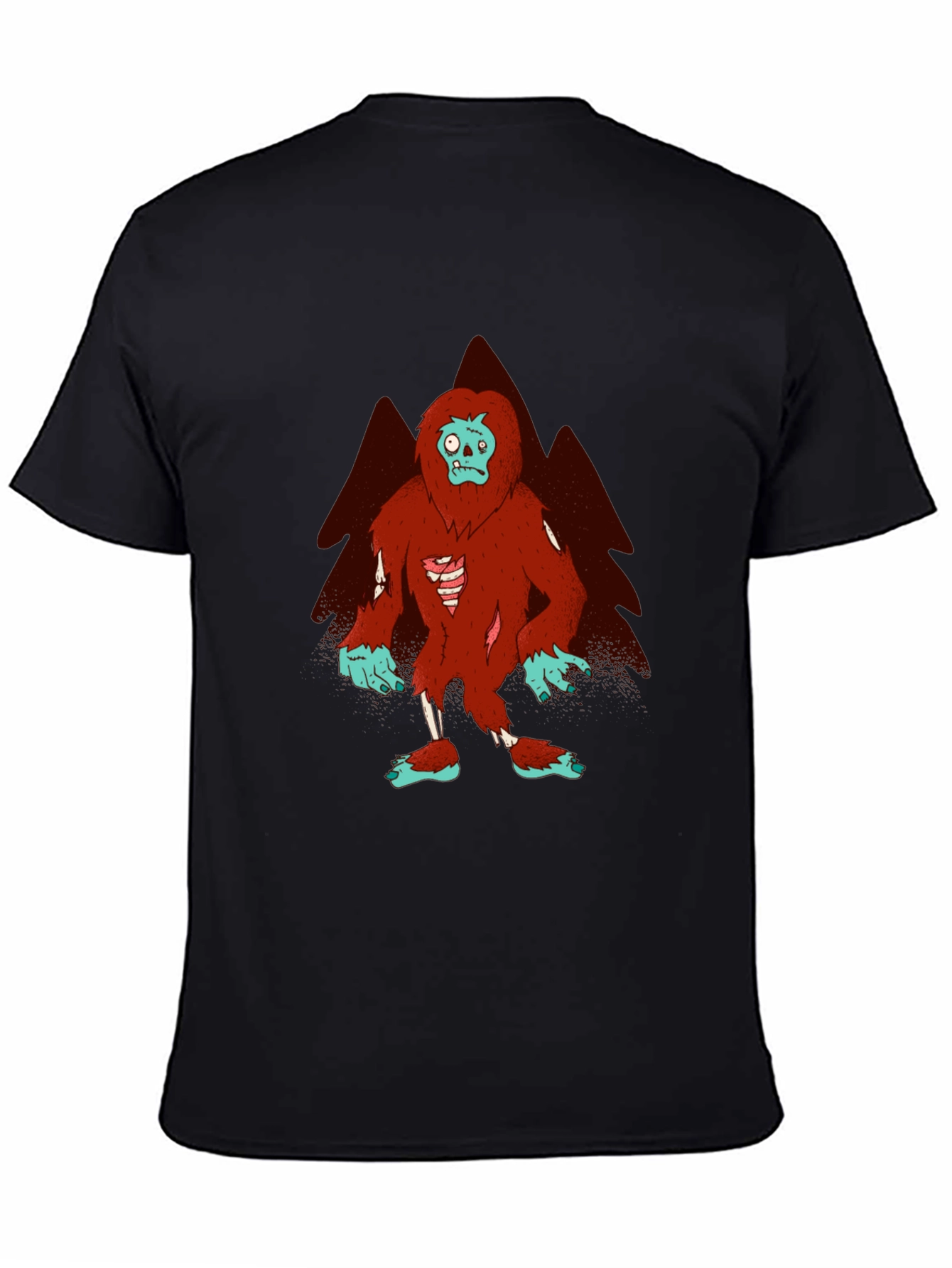Black Zombie Bigfoot Graphic Tee view 4