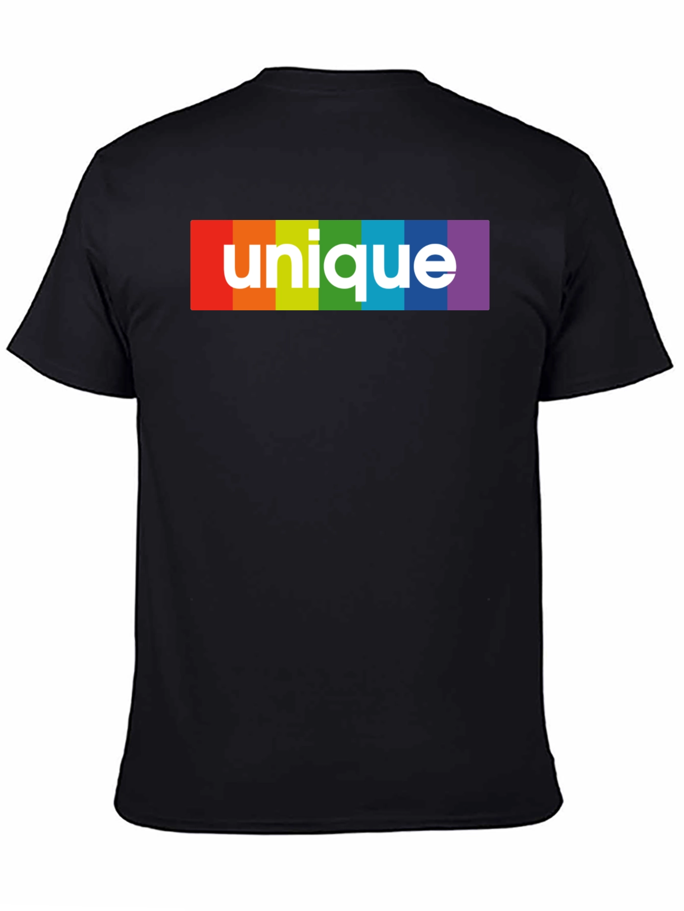 Unique Rainbow Pride Graphic Tee - Black - 4