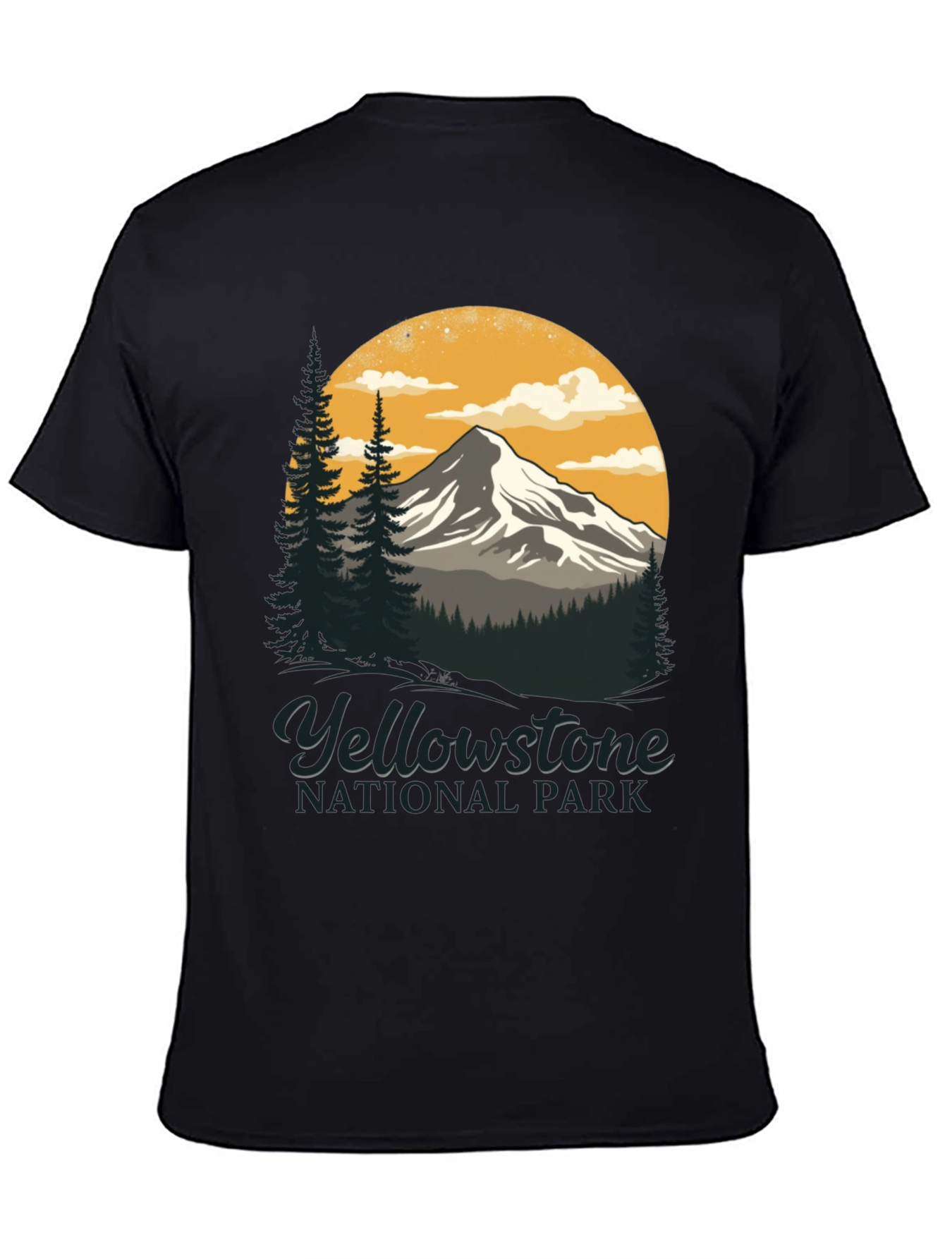 Black Yellowstone National Park Graphic T-Shirt view 4
