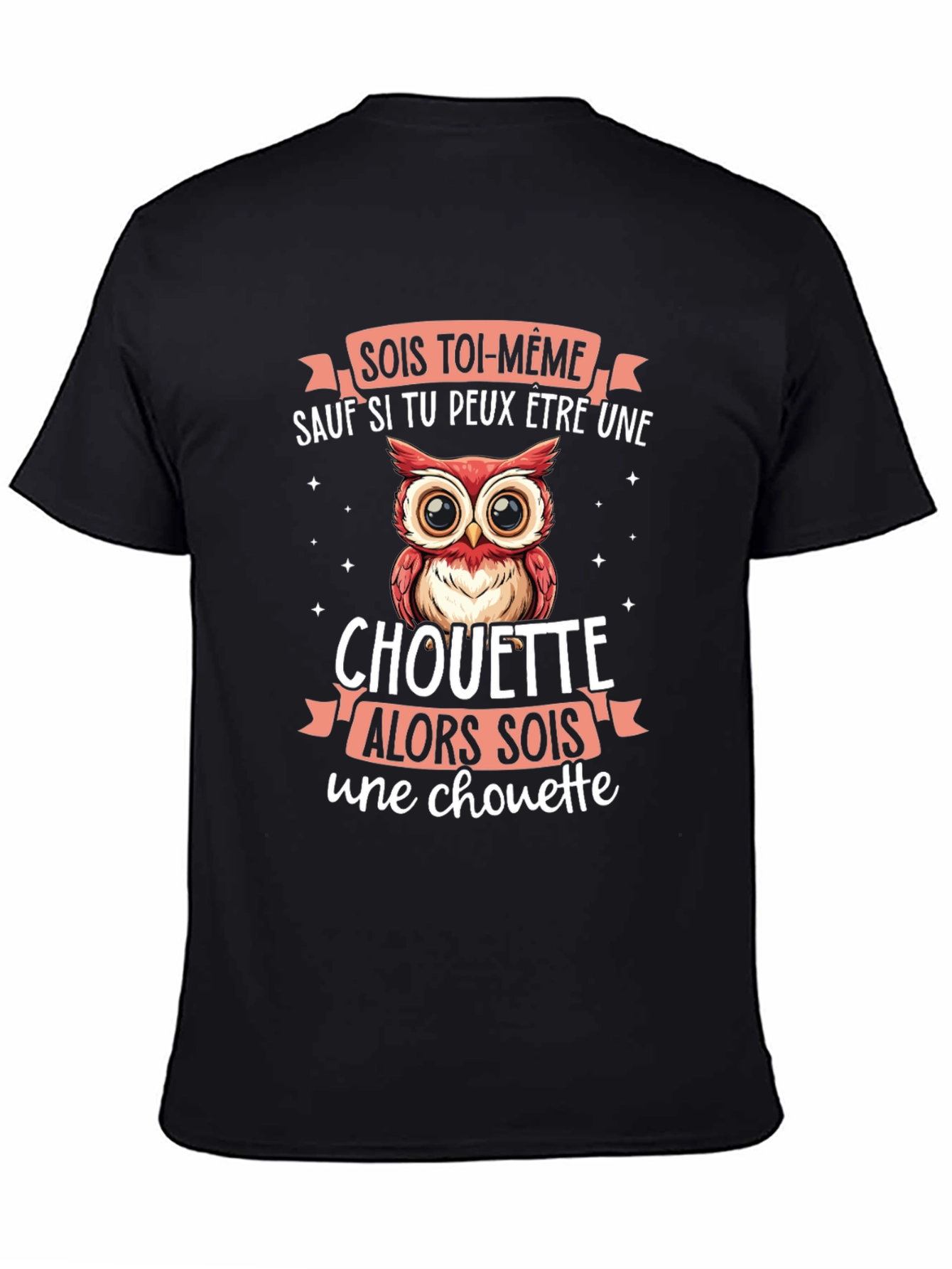 Black Funny Owl Graphic Tee - Be Yourself Unless... view 4