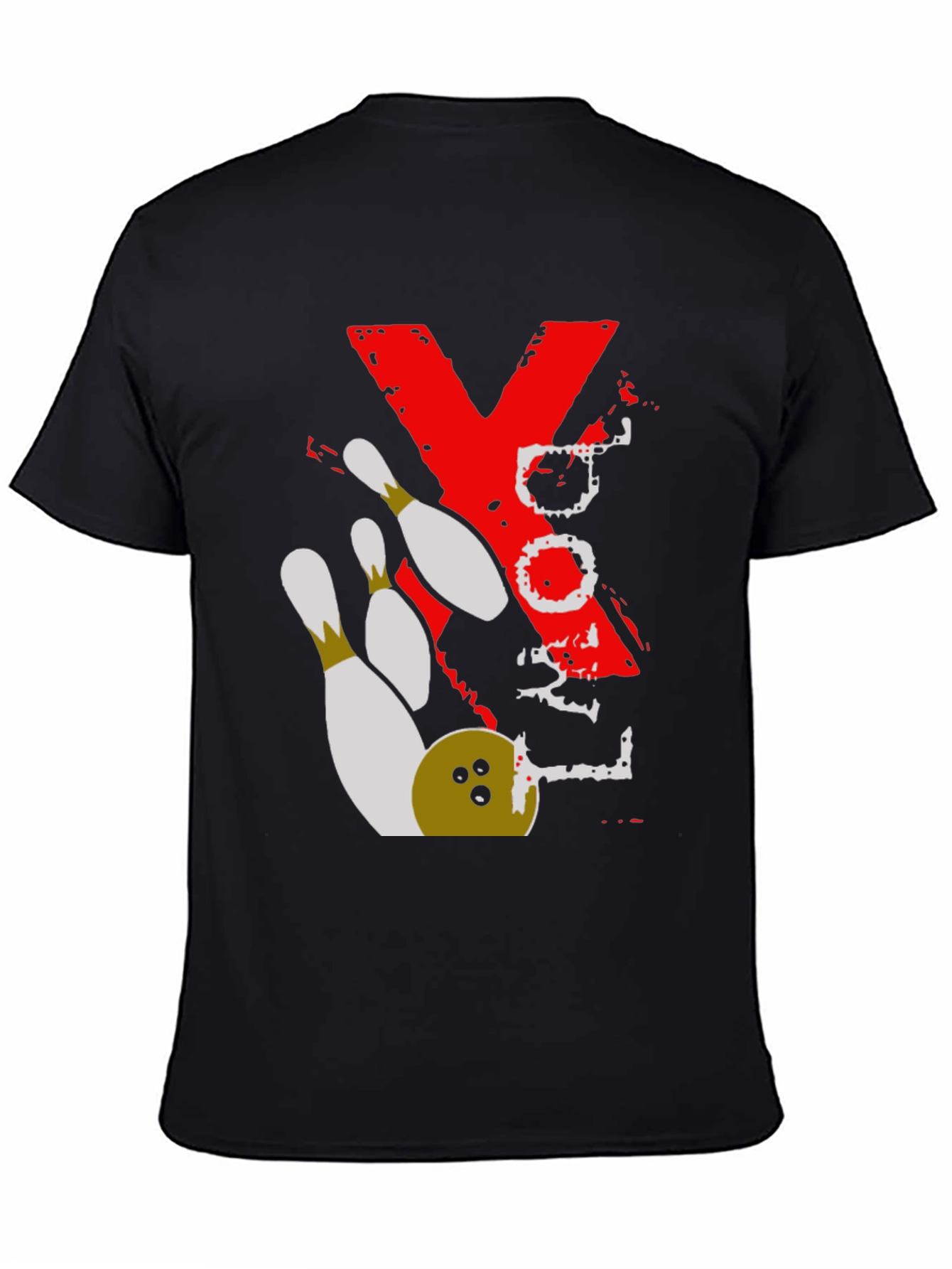 Black Bowling Strike T-Shirt view 4