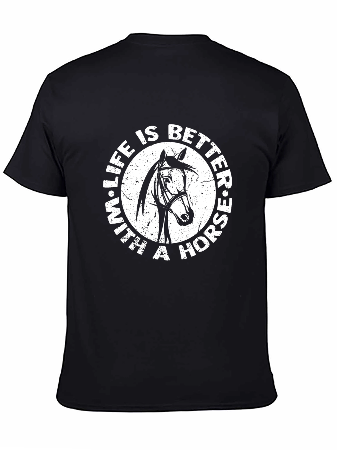 Black Life is Better with a Horse Graphic Tee view 4