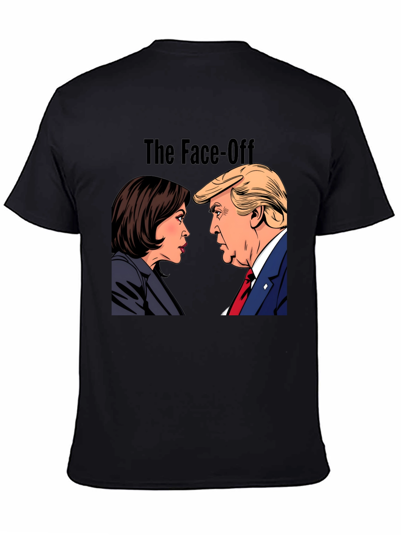 Black The Face-Off T-Shirt - Political Humor Tee view 4