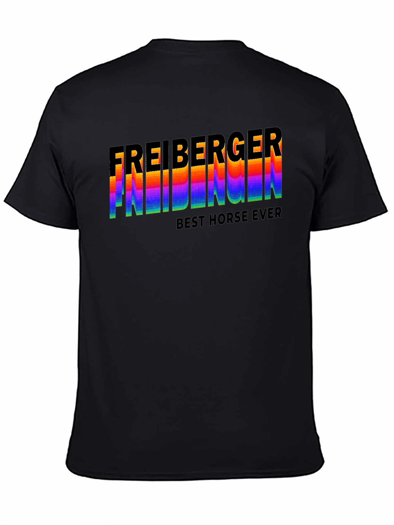 Black Freiberger Best Horse Ever Graphic T-Shirt view 4