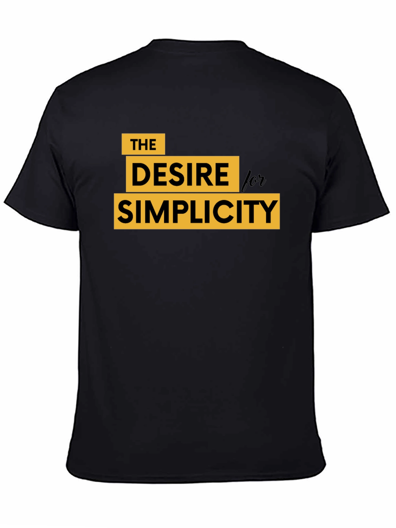 Black Desire for Simplicity Graphic Tee - Black view 4