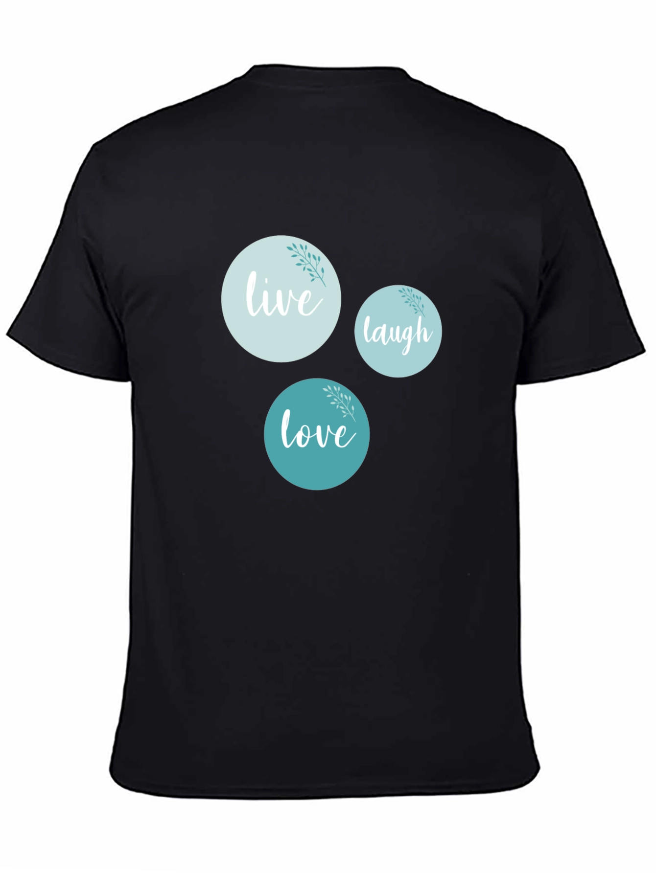 Black Live Laugh Love Graphic Tee - Stylish Comfort view 4