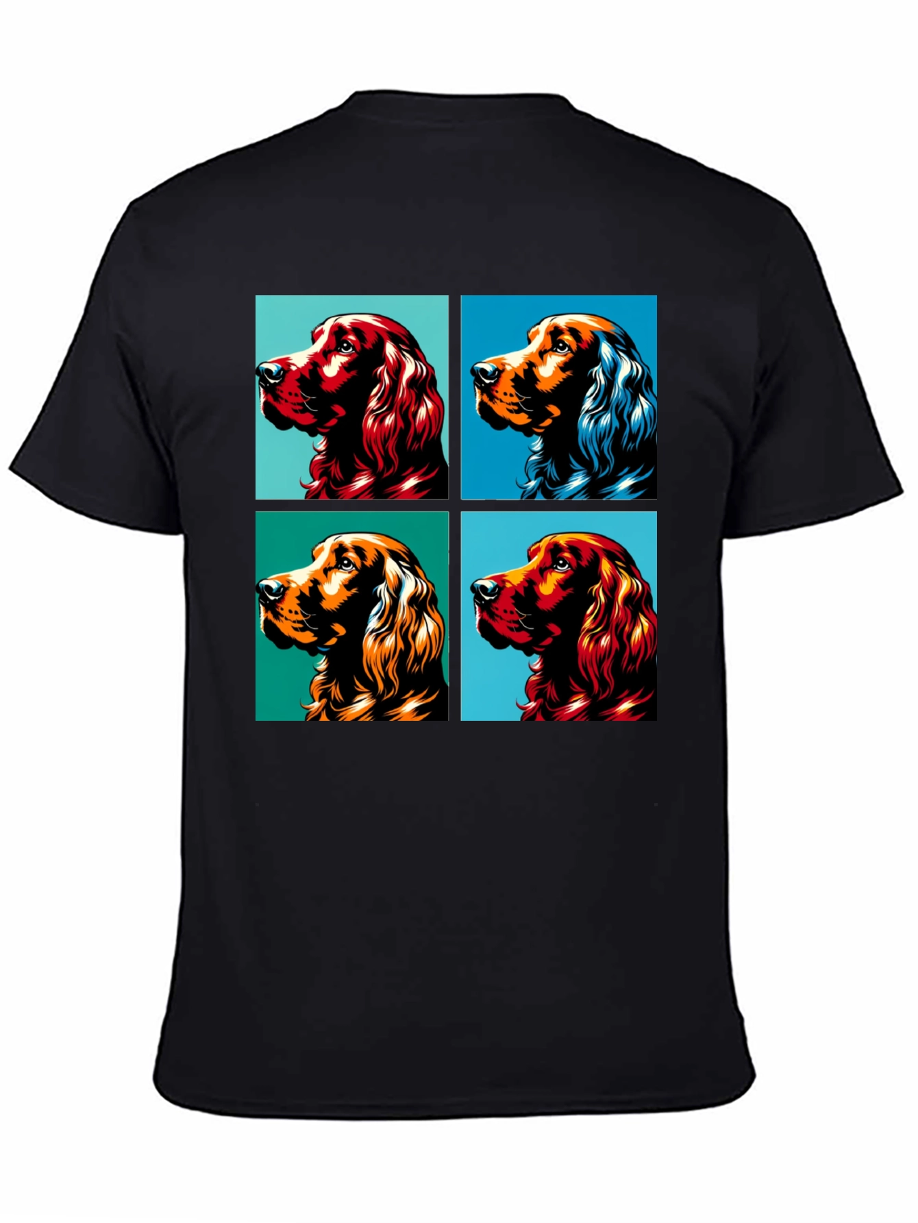 Black Dog Breed Pop Art Black Graphic Tee view 4