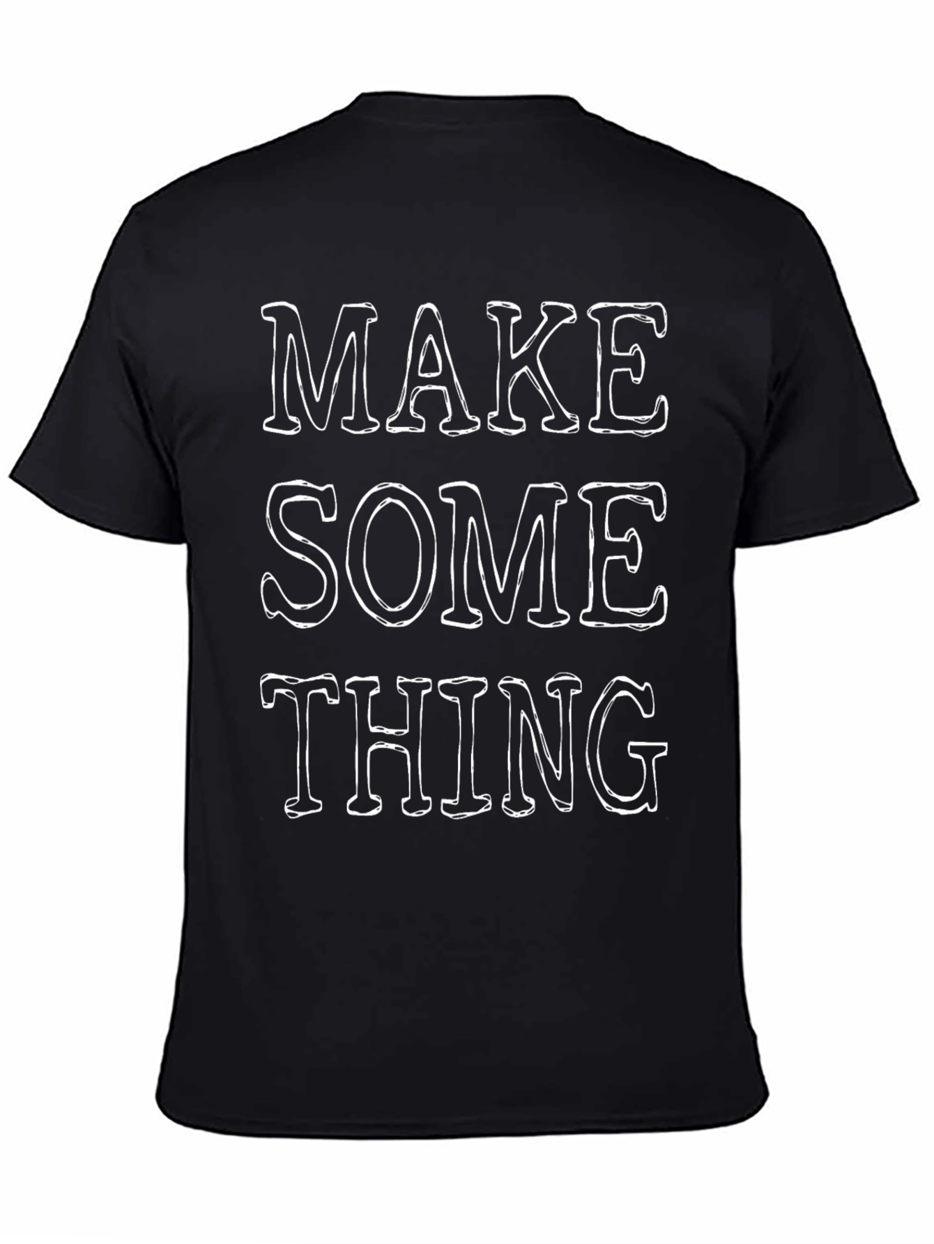 Black Make Something Graphic Tee - Black view 4
