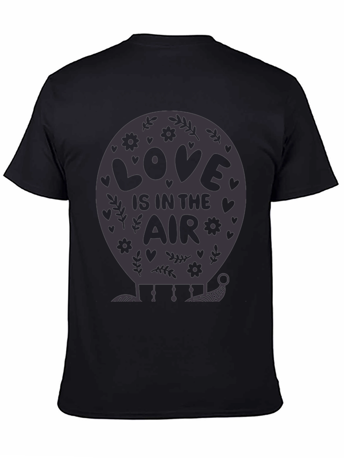 Black Love is in the Air Balloon Graphic Tee view 4
