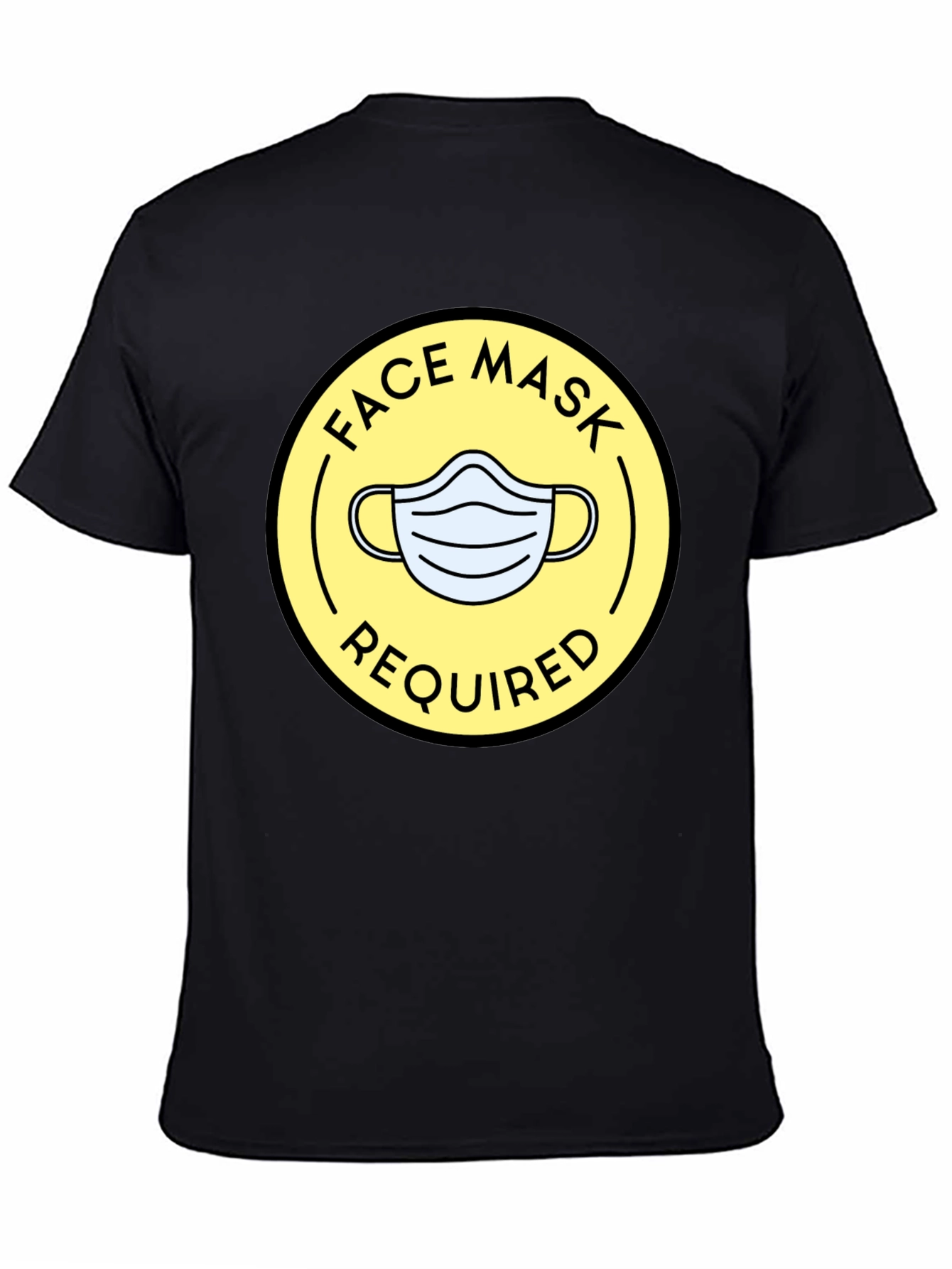 Face Mask Required Graphic Tee - Black - 4
