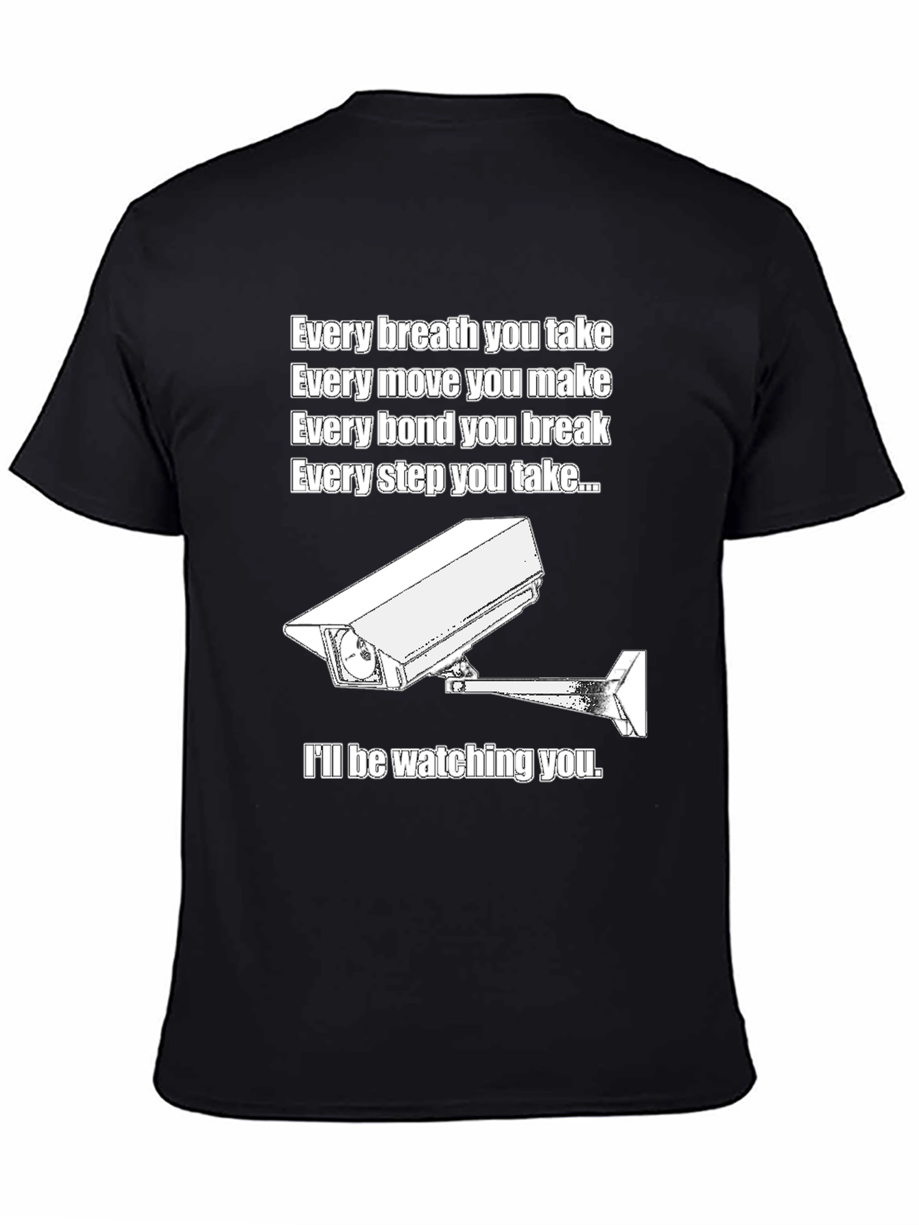 Black Every Breath You Take Graphic T-Shirt view 4