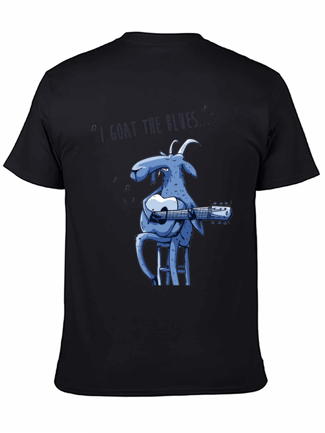 Black I Goat the Blues T-Shirt - Funny Musician Tee view 4