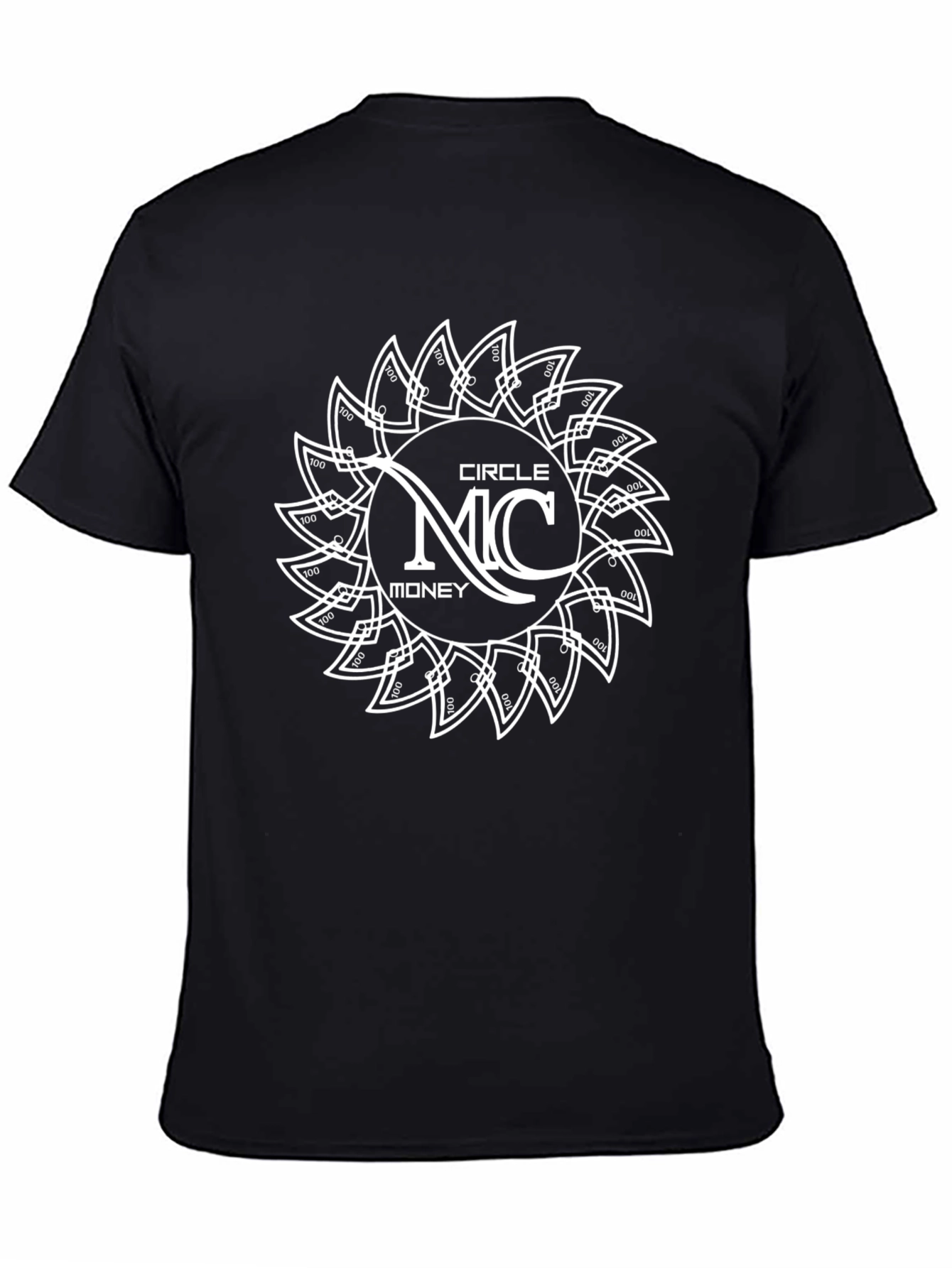 Circle MC Money Graphic Black T-Shirt - 4