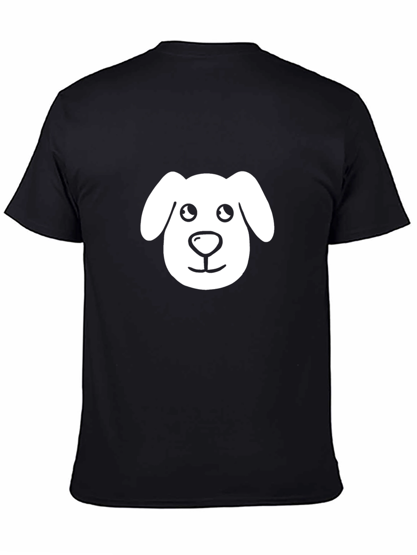 Black Cute Dog Graphic Black T-Shirt view 4