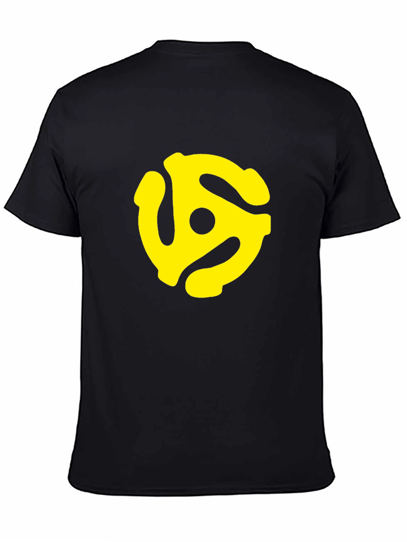Black Retro Record Adapter T-Shirt - Black view 4