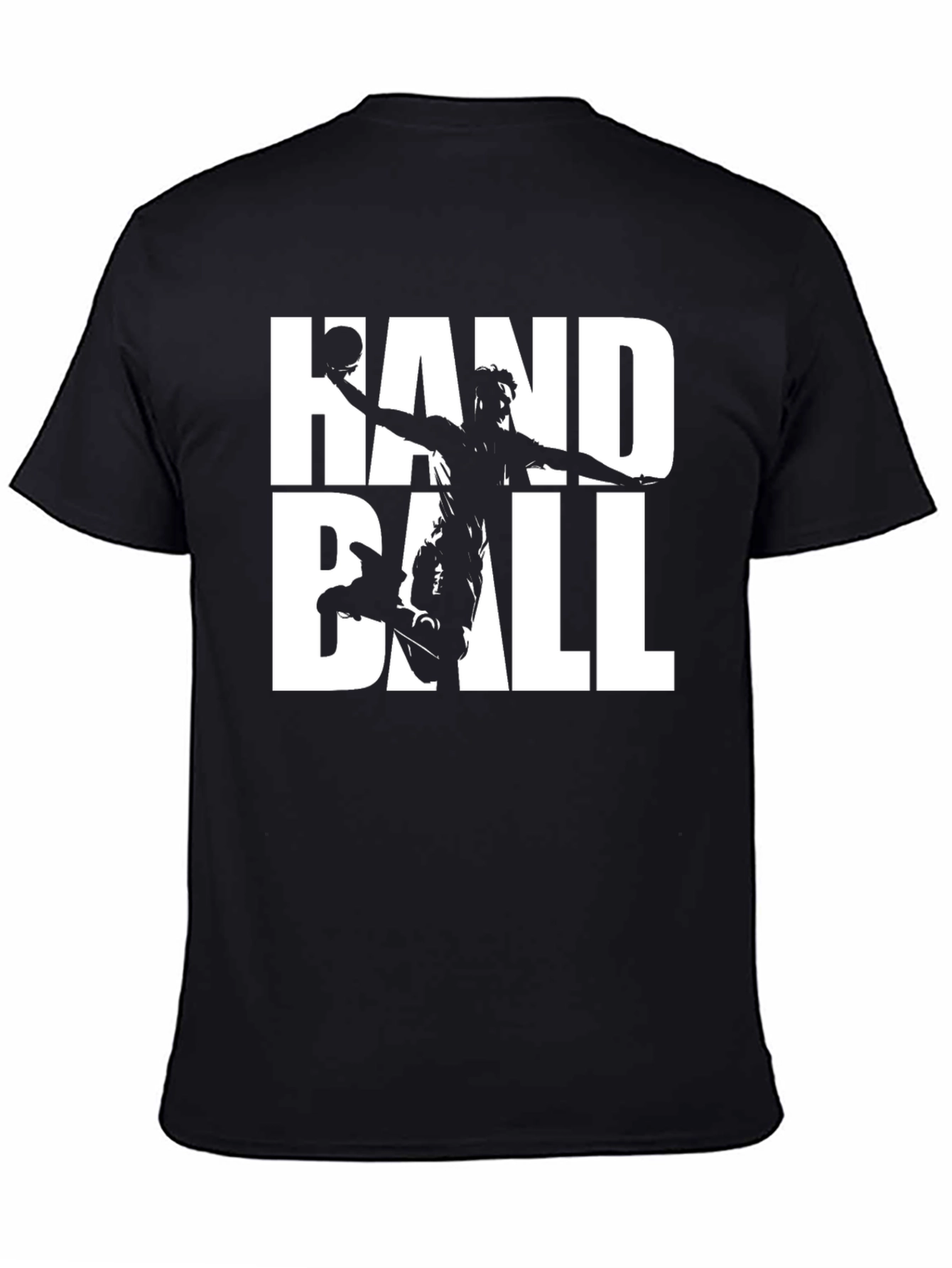 Black Handball Graphic T-Shirt - Black Cotton Tee view 4