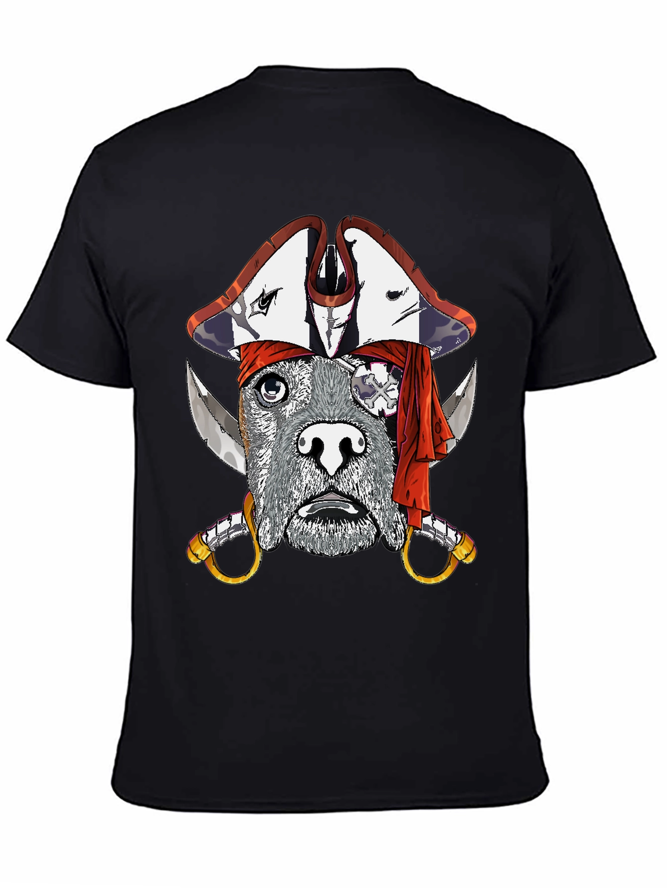 Black Dog Pirate Graphic T-Shirt - Black view 4