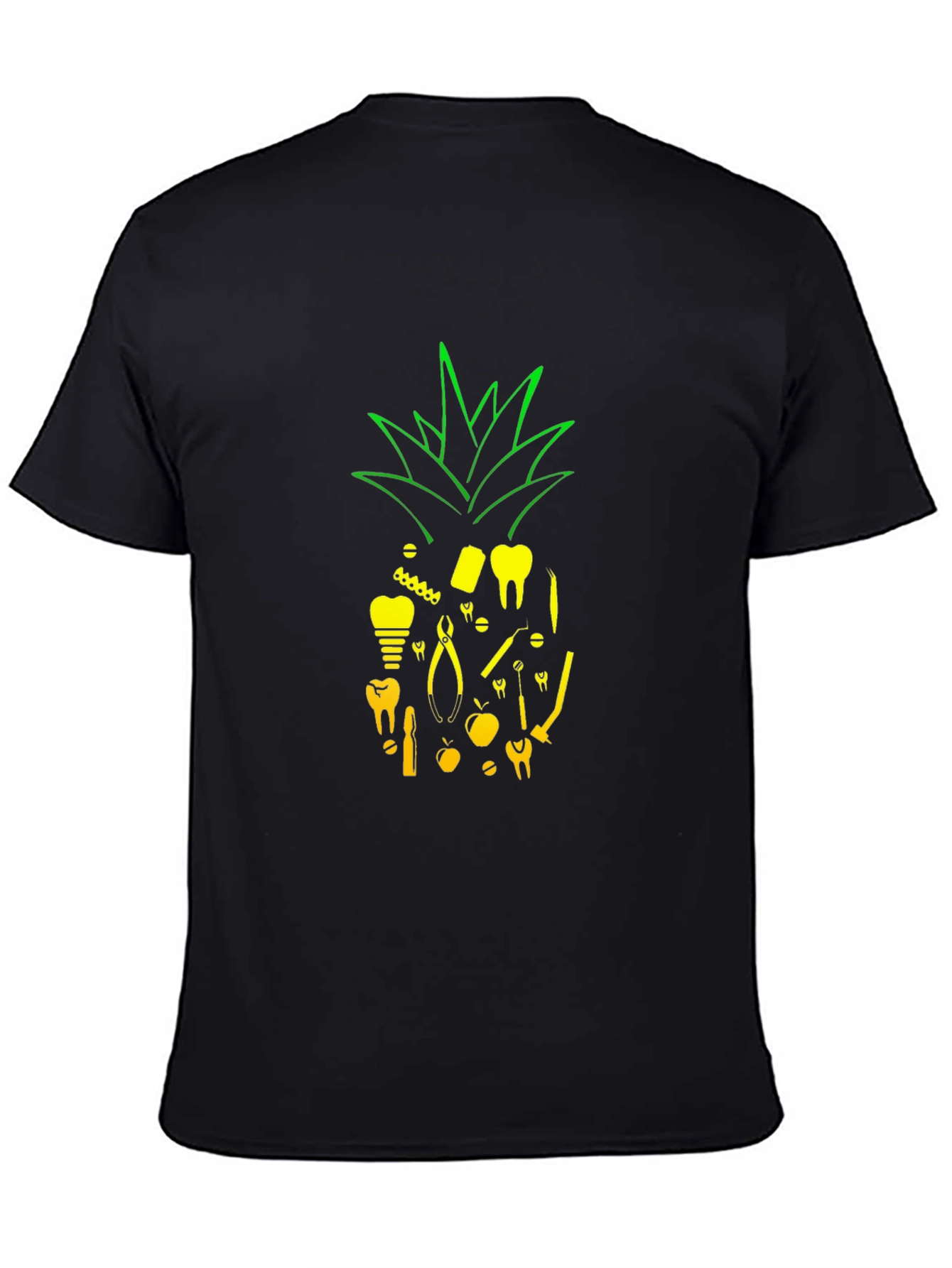 Black Dentist Pineapple T-Shirt view 4