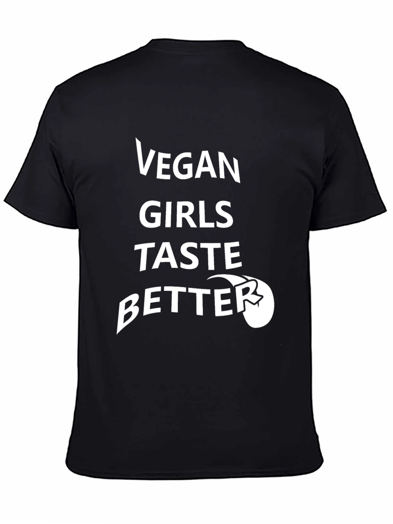 Black Vegan Girls Taste Better T-Shirt view 4