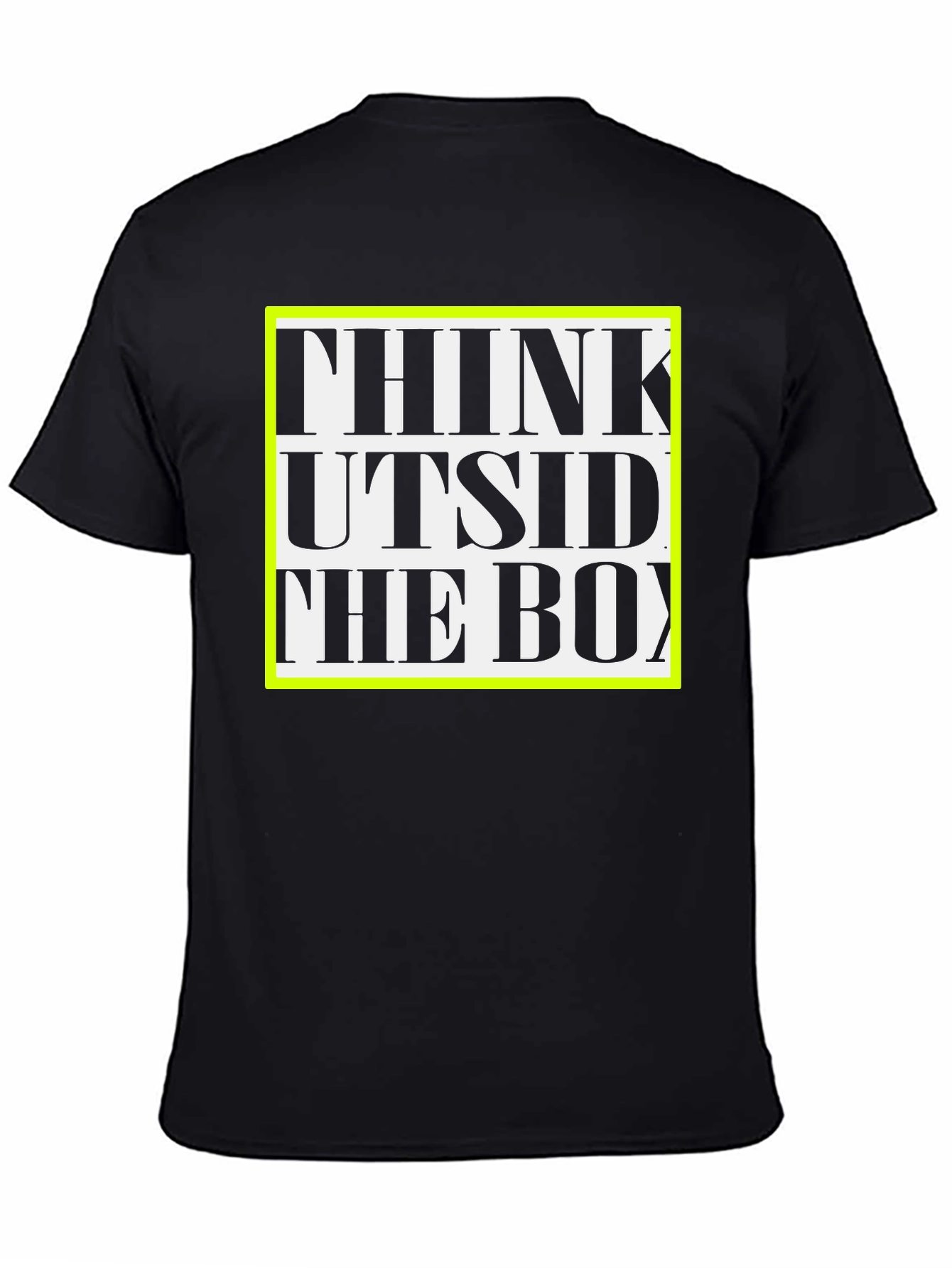 Black Think Outside the Box Graphic Tee view 4