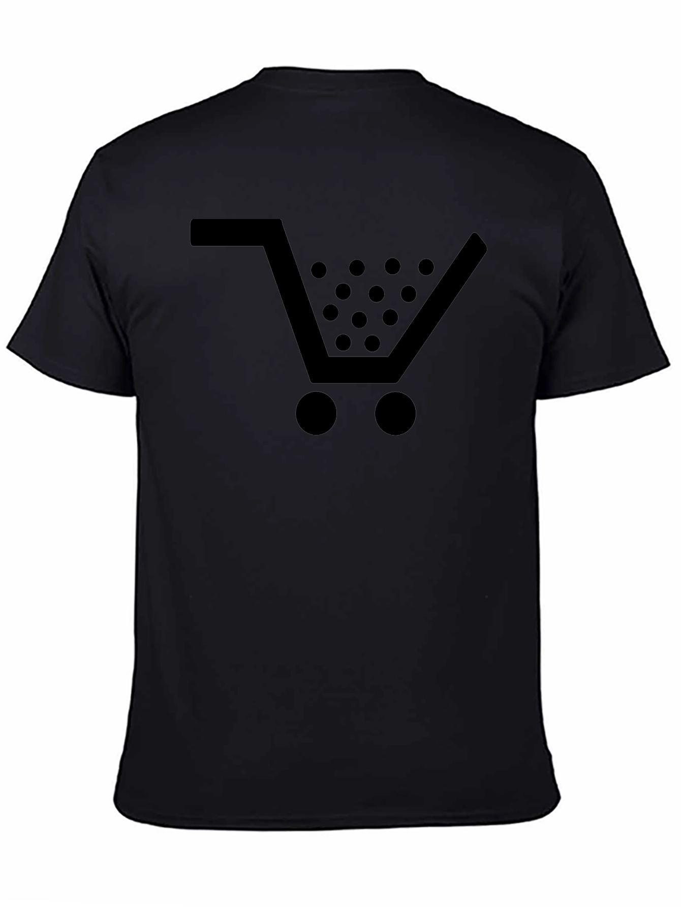 Shopping Cart Graphic Tee - Black Cotton - 4