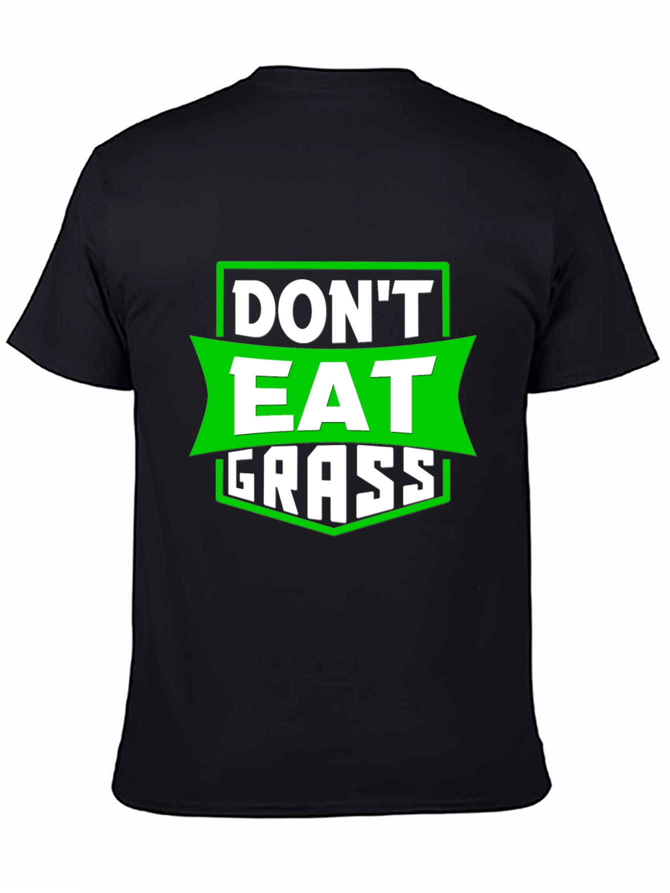 Black Don't Eat Grass Funny Graphic T-Shirt view 4