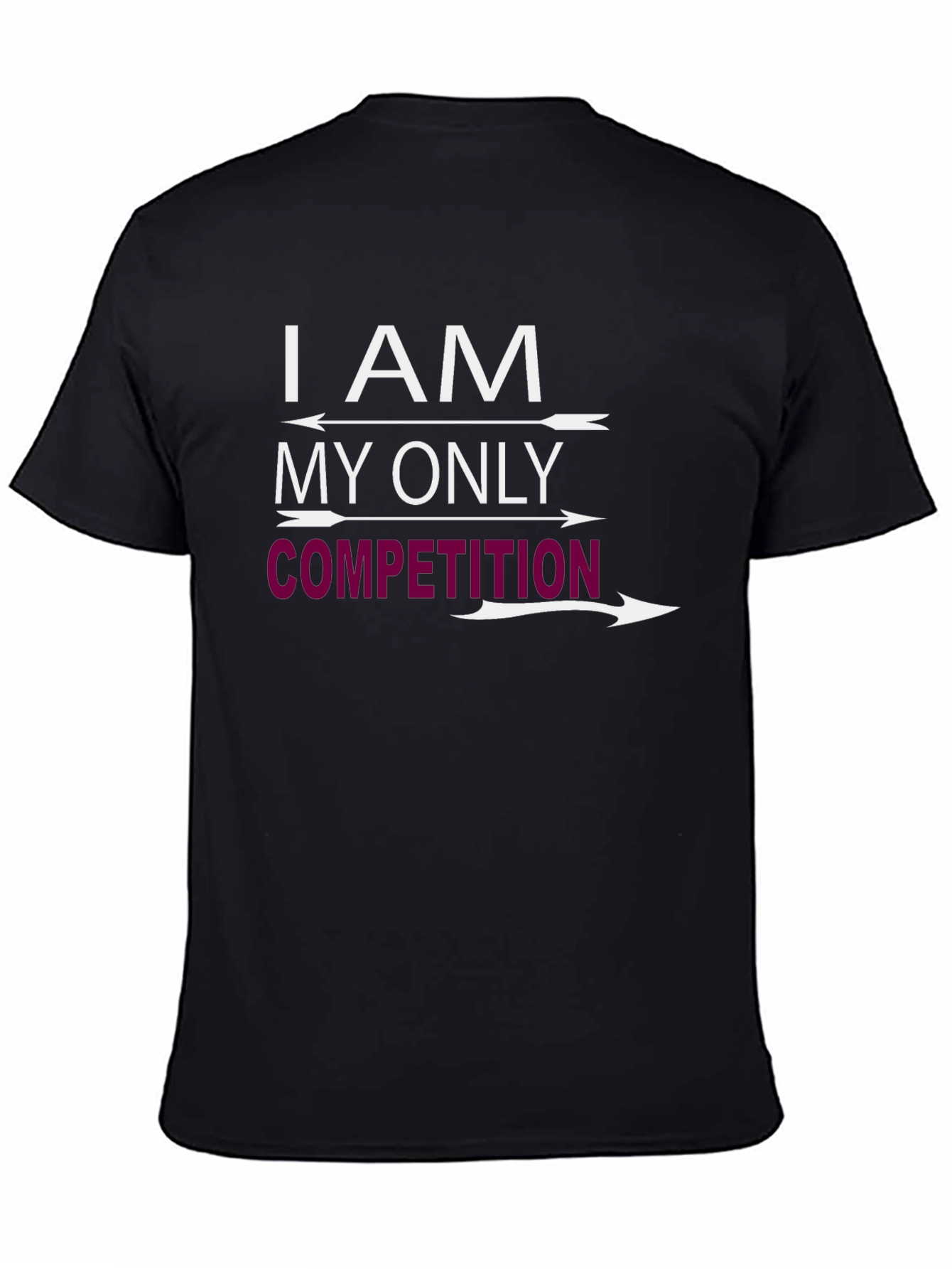 Black I AM MY ONLY COMPETITION Graphic T-Shirt view 4