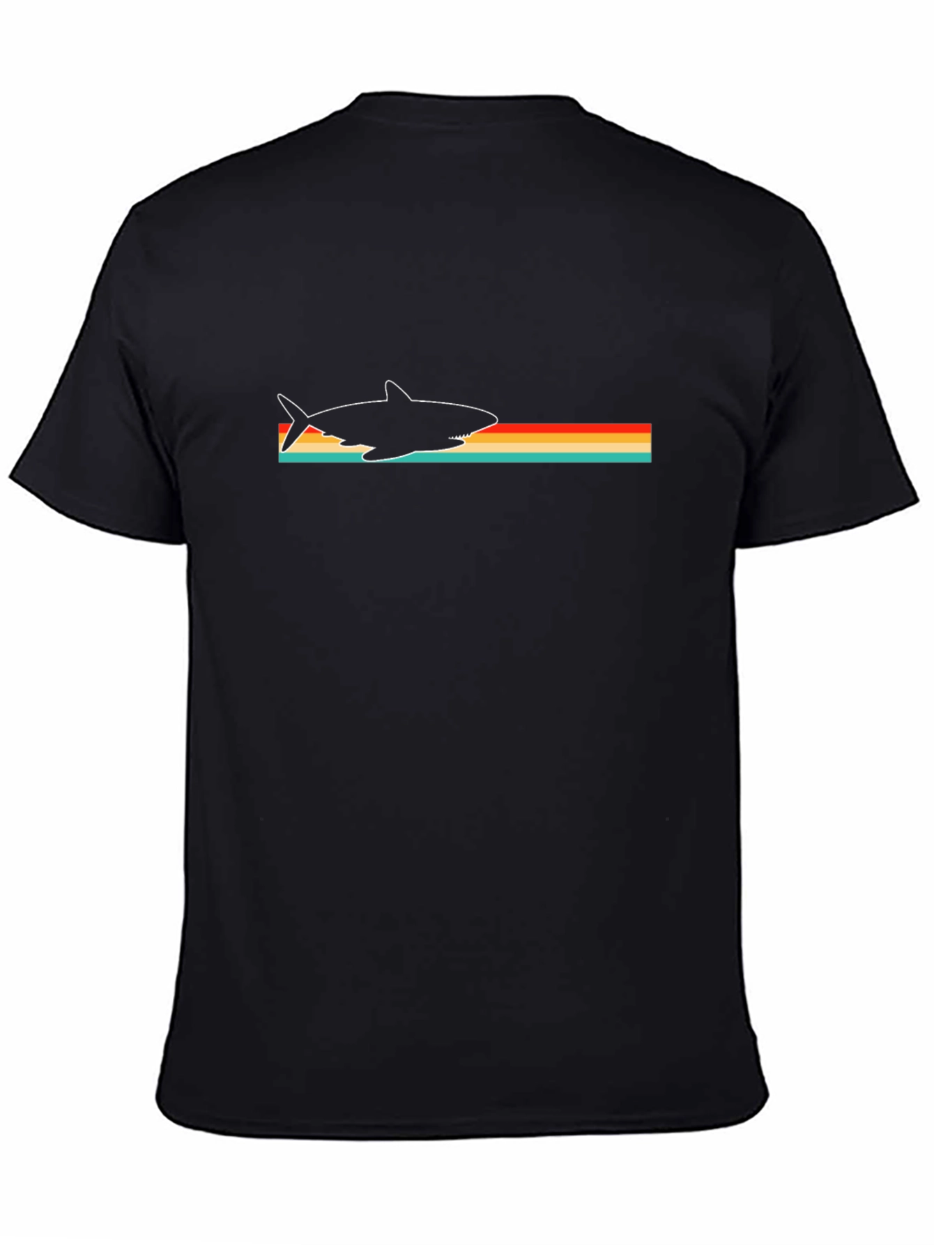Black Retro Shark Graphic T-Shirt - Vintage Style Tee view 4