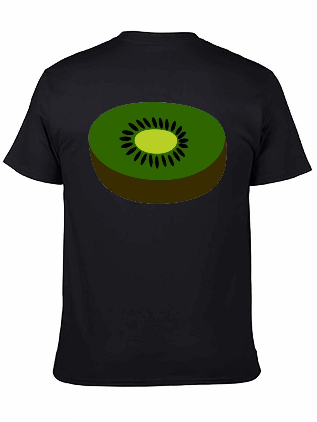 Black Kiwi Fruit Graphic Tee - Novelty Food Shirt view 4