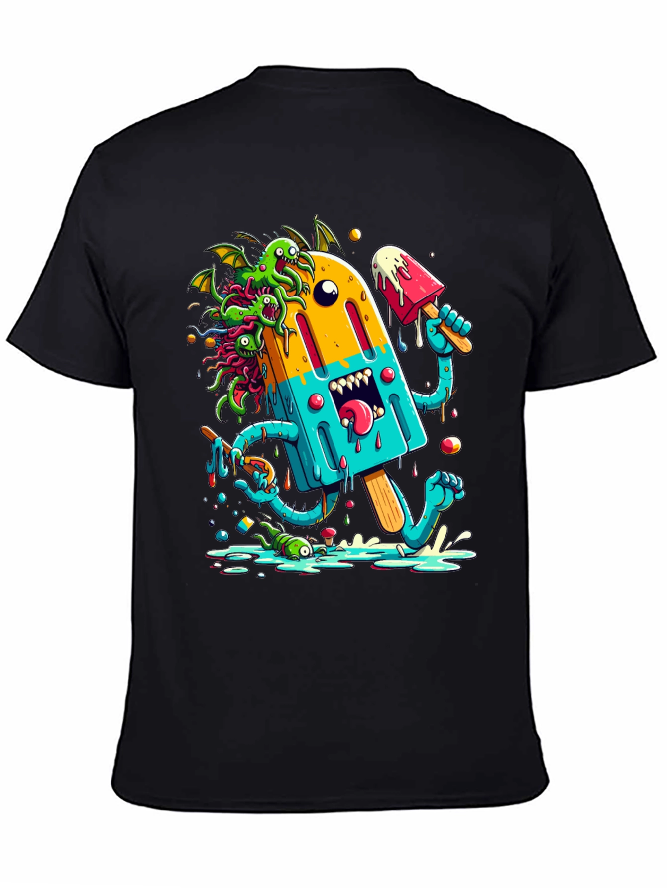 Black Monster Ice Cream T-Shirt view 4