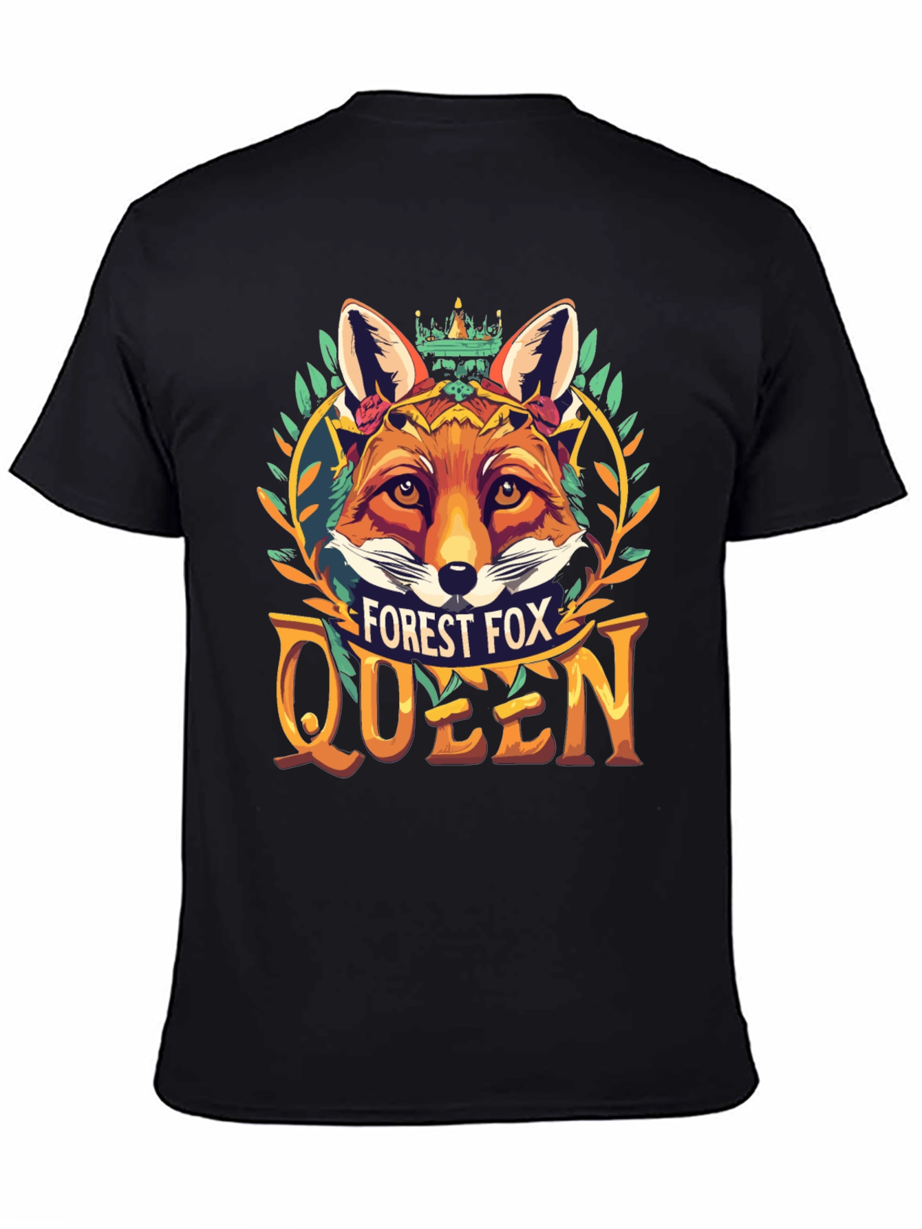 Black Forest Fox Queen Graphic Tee view 4