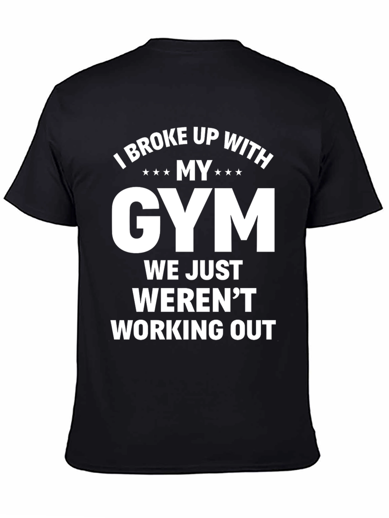 Black Funny Gym Breakup T-Shirt - Workout Humor Tee view 4