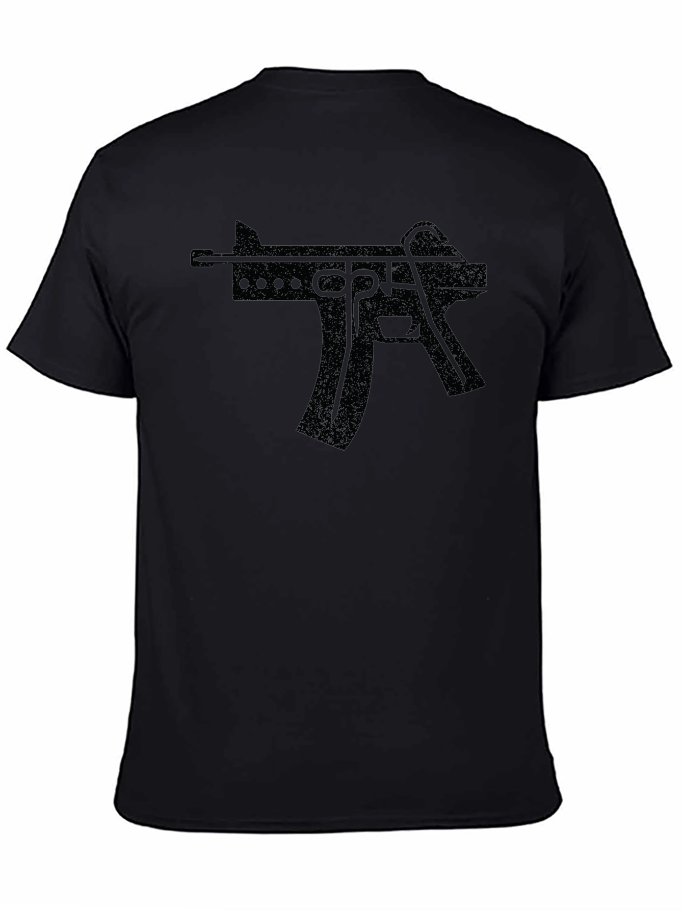 Black Gun Graphic T-Shirt - Edgy Streetwear - 4